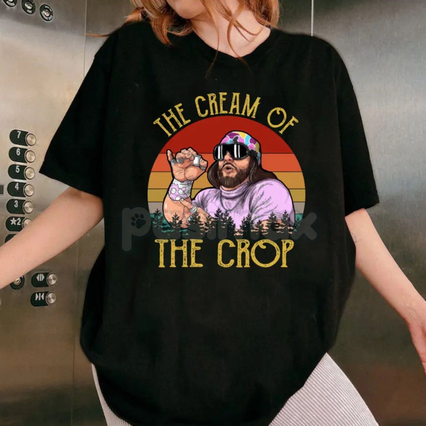 "Macho The Cream of The Crop" Retro Graphic Tee - 80s Wrestling Slogan Shirt, Vintage Pop Culture Apparel, Randy Savage Style