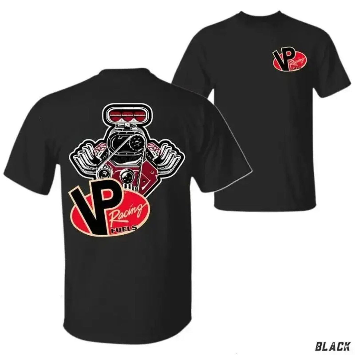 VP Racing Fuels V8 Engine Graphic Tee - Men's Tropical Car Lover's T-shirt, Summer Fashion Apparel