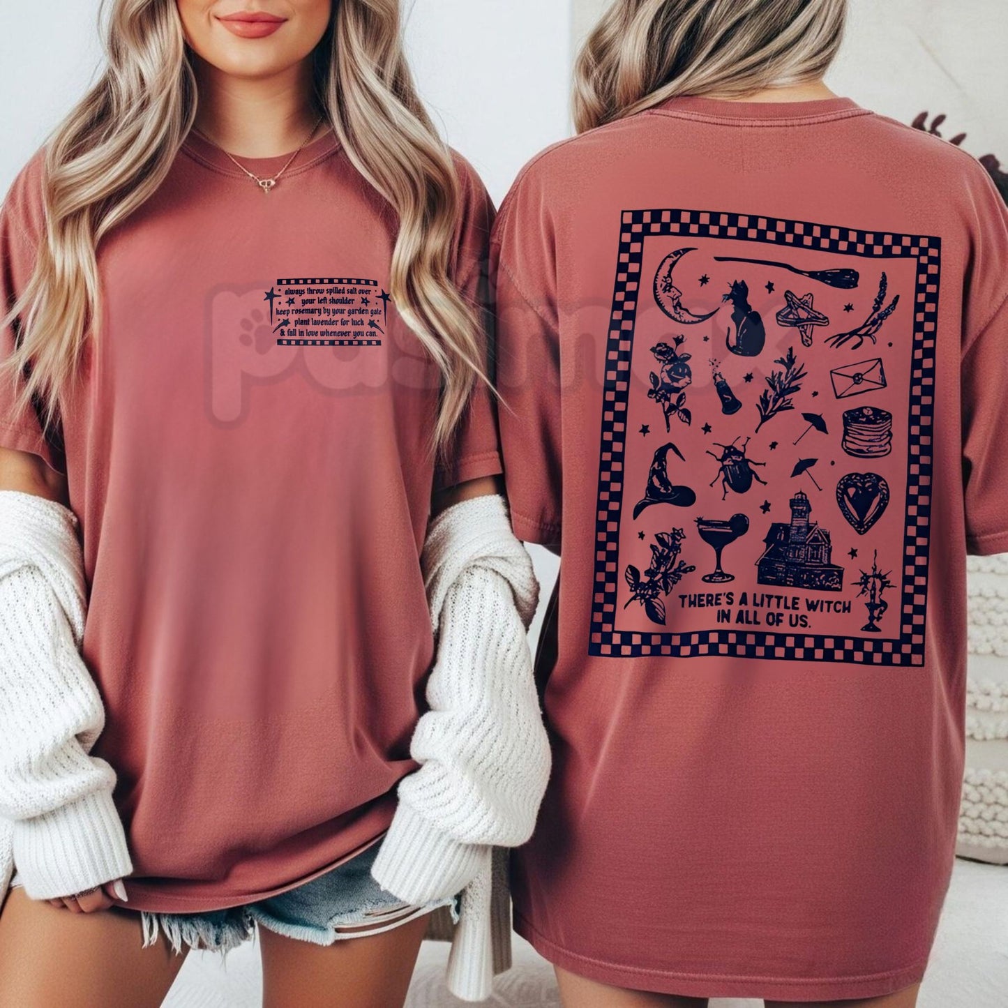Practical Magic Shirt – Midnight Margaritas Witch Tee, Vintage Comfort Colors® Halloween Aesthetic