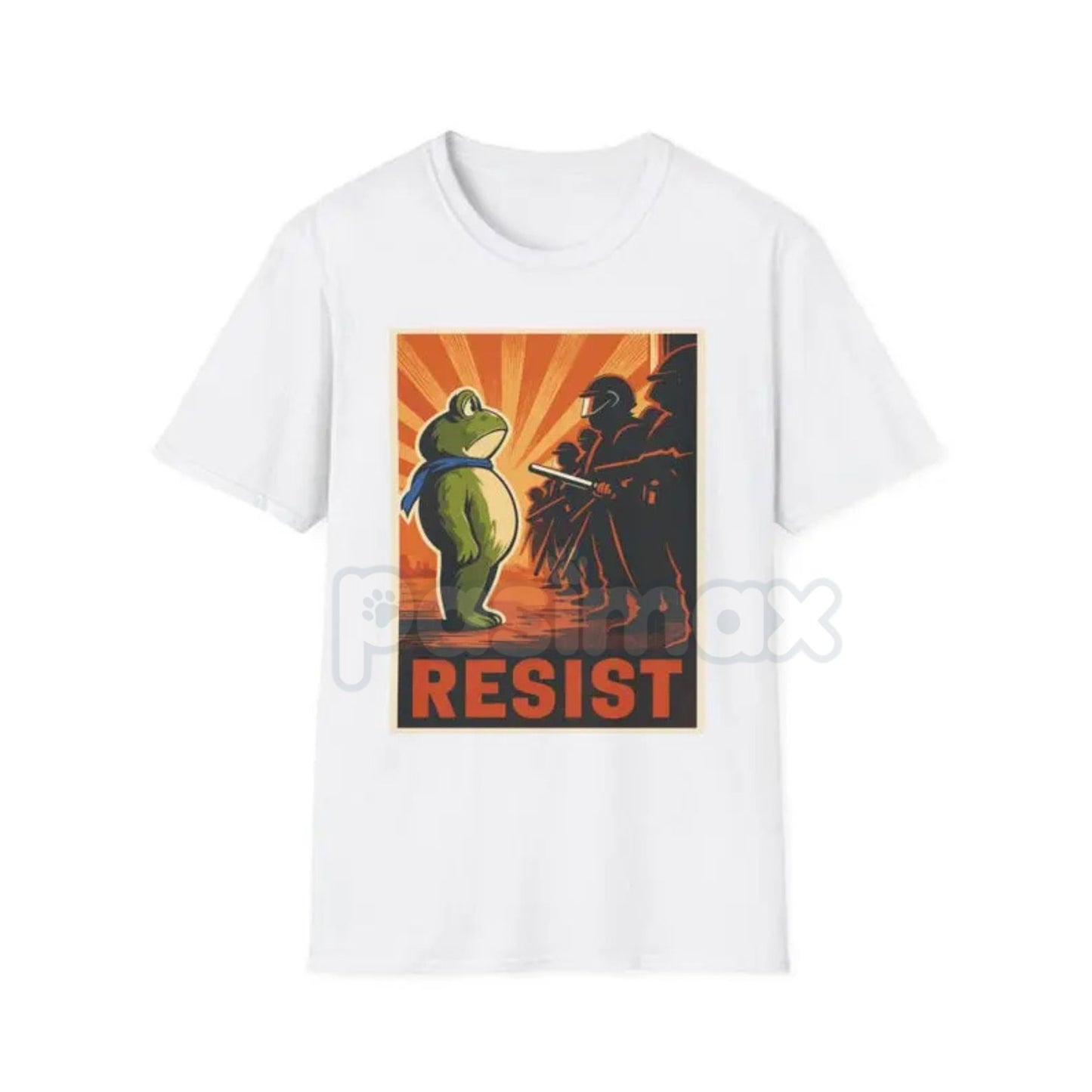 Portland Frog "Resist" Protest T-Shirt - Vintage Activist Tee, Anti-ICE, Anti-Trump Graphic Apparel