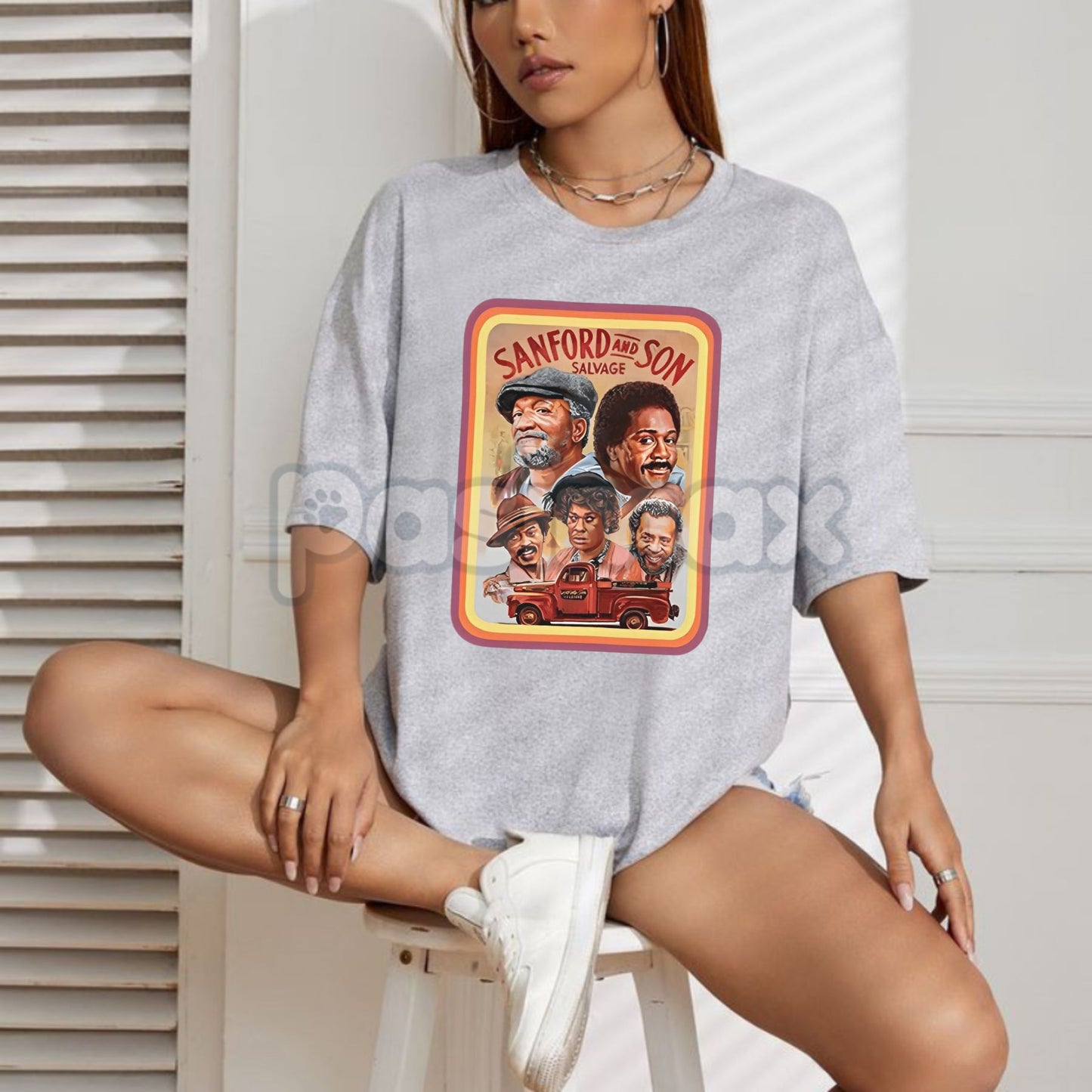 Sanford & Son Classic Portrait Vintage T-Shirt - Lamont & Fred Foxx Tee, Retro TV Show Merch