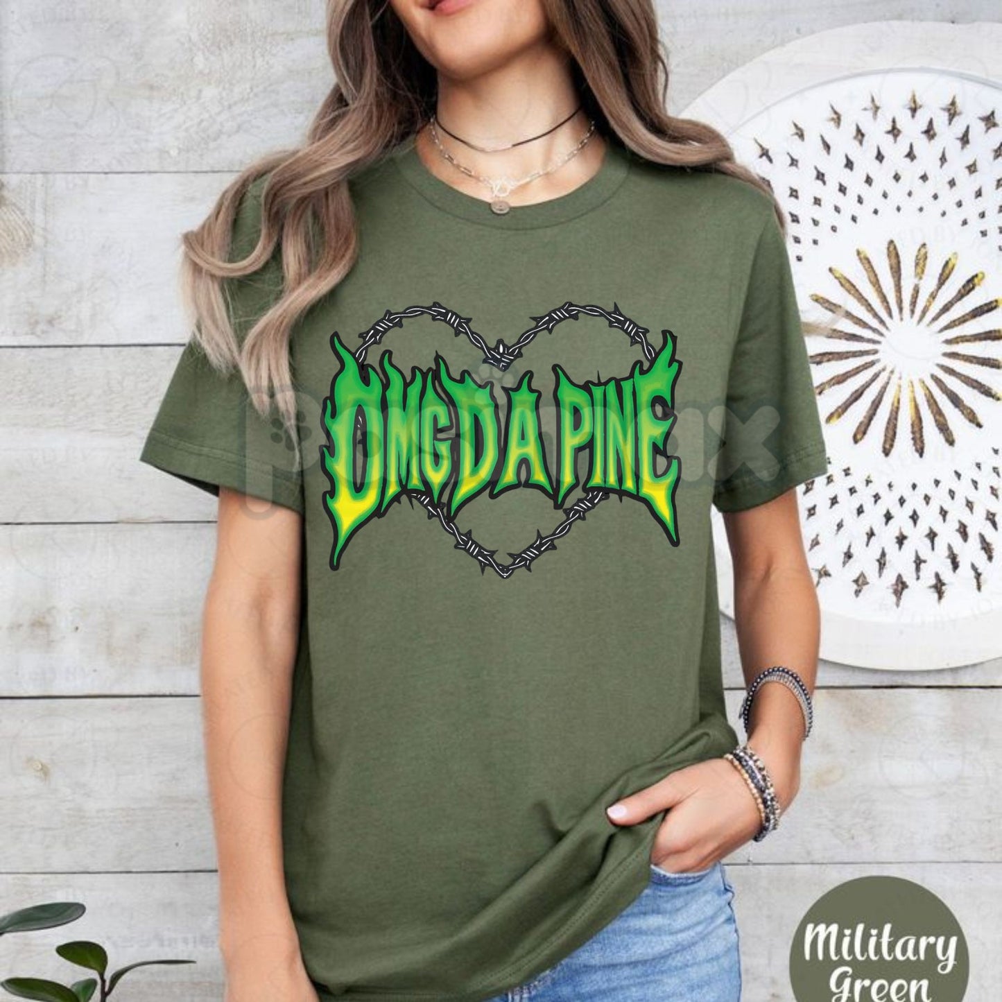 "OMG Da Pine" Black Tee - Funny Local Slogan T-Shirt, Unisex Casual Graphic Top, Florida / Regional Humor Apparel