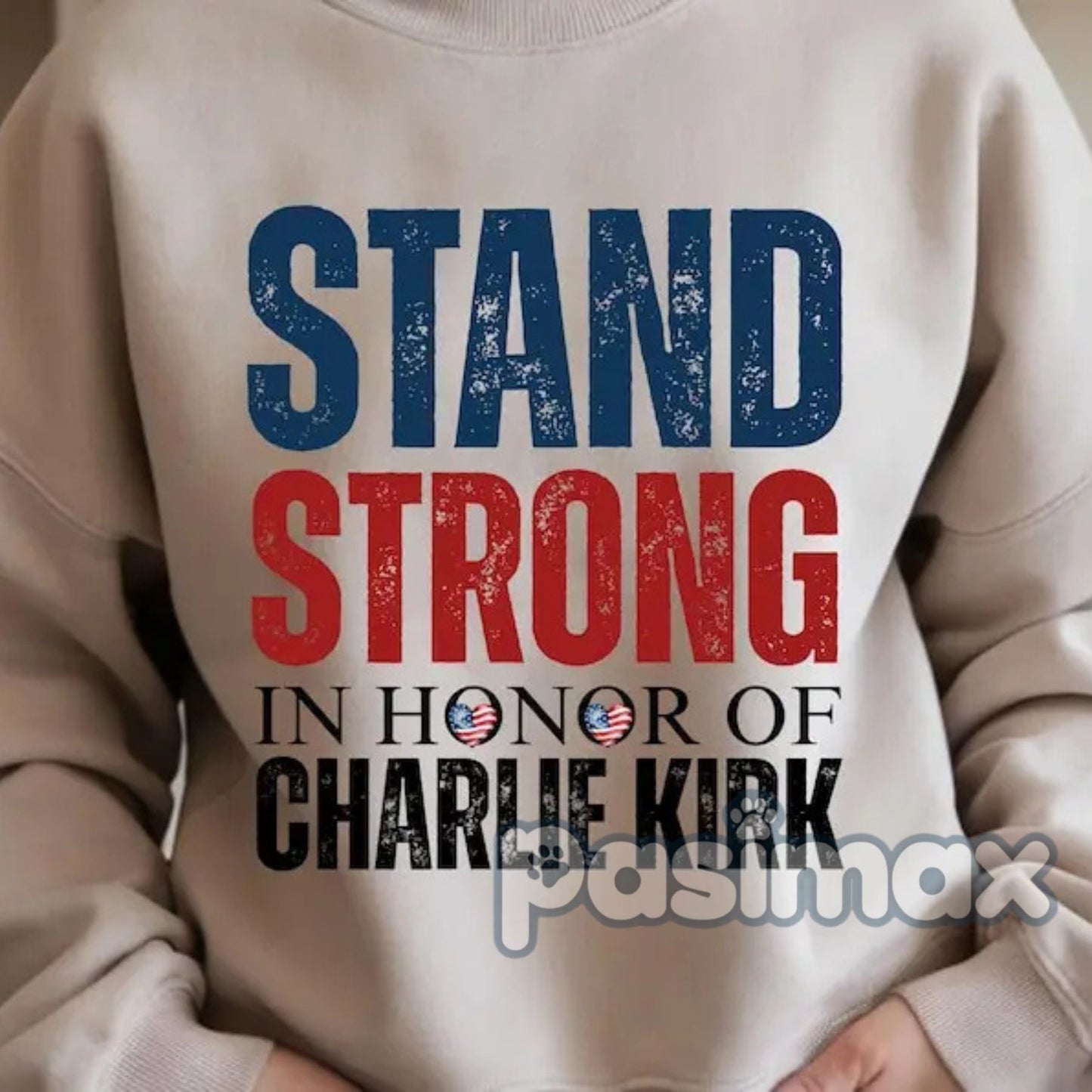 Charlie Kirk Stand Strong Sweatshirt – Patriotic Political Top