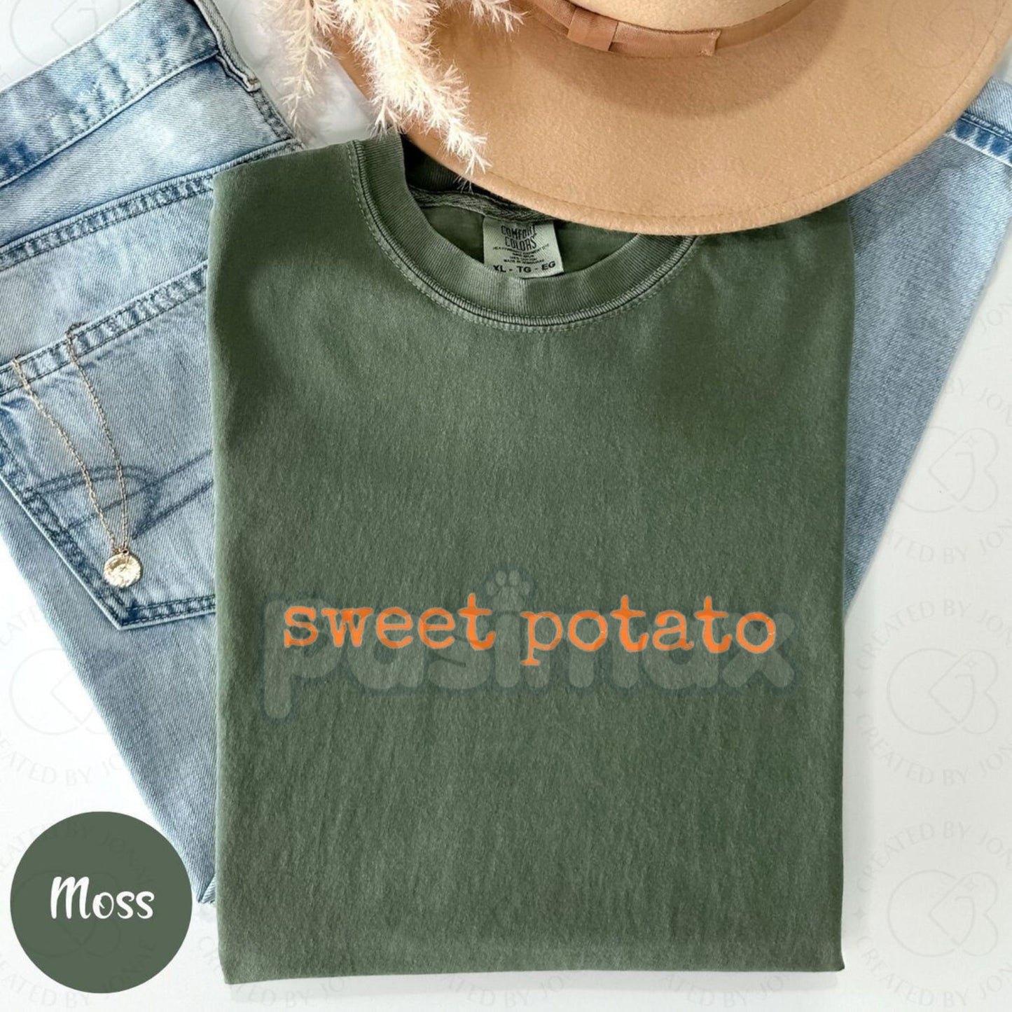 Comfort Colors® Matching Thanksgiving Shirt – Funny Couple T-Shirt, 'Sweet Potato' Family Holiday Tee