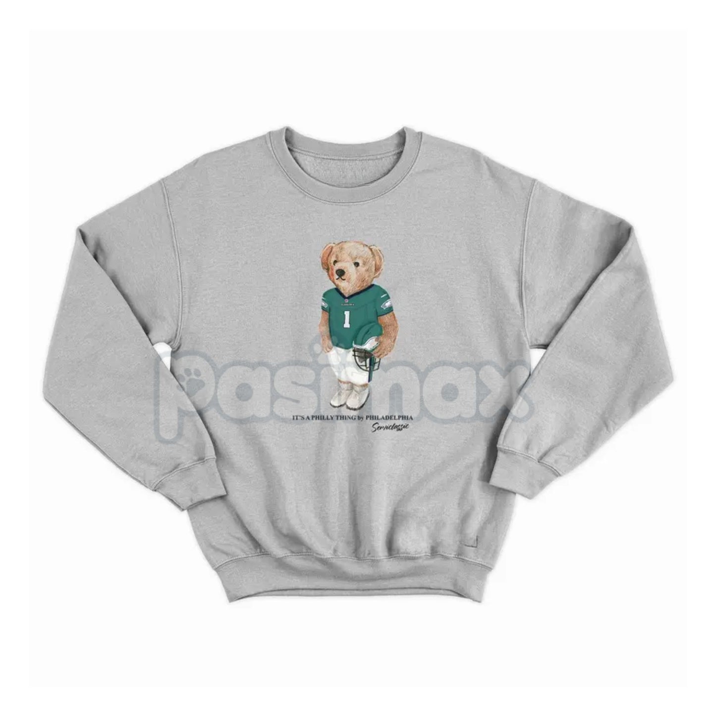 Vintage Sport Varsity Football All Team Graphic Sweatshirt – Retro Style Crewneck Pullover
