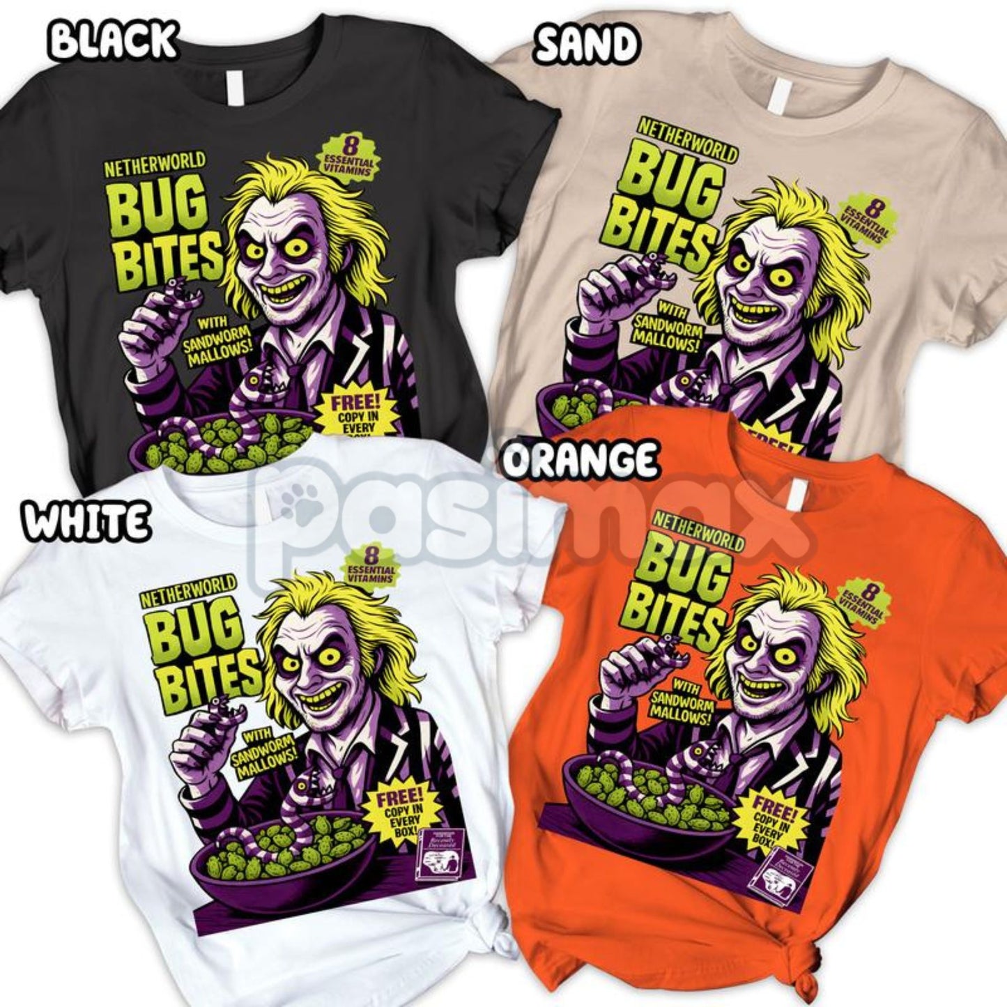 Halloween Cereal Horror Characters Graphic Shirt - Vintage Monster Cereal Tee, Spooky Pop Culture Apparel