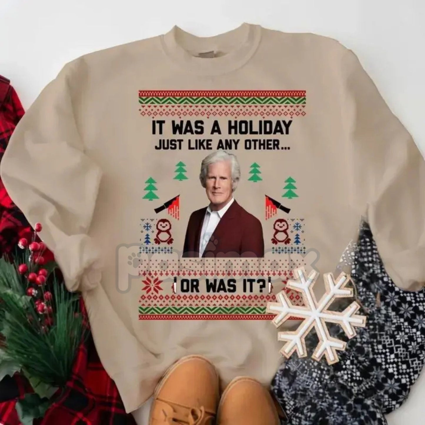 True Crime Ugly Christmas Sweatshirt – Funny Holiday Murderino Crewneck