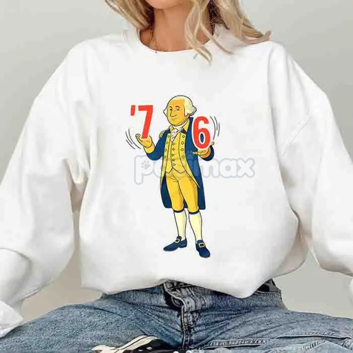 George Washington Tennis Score Sweatshirt – Funny 6-7 7-6 Historical Meme Top