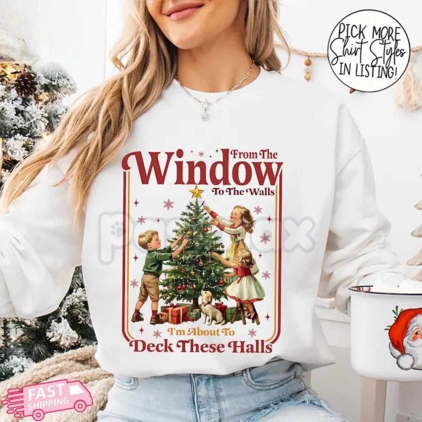 Funny "Deck These Halls" Christmas Sweatshirt – Innuendo Holiday Humor Crewneck