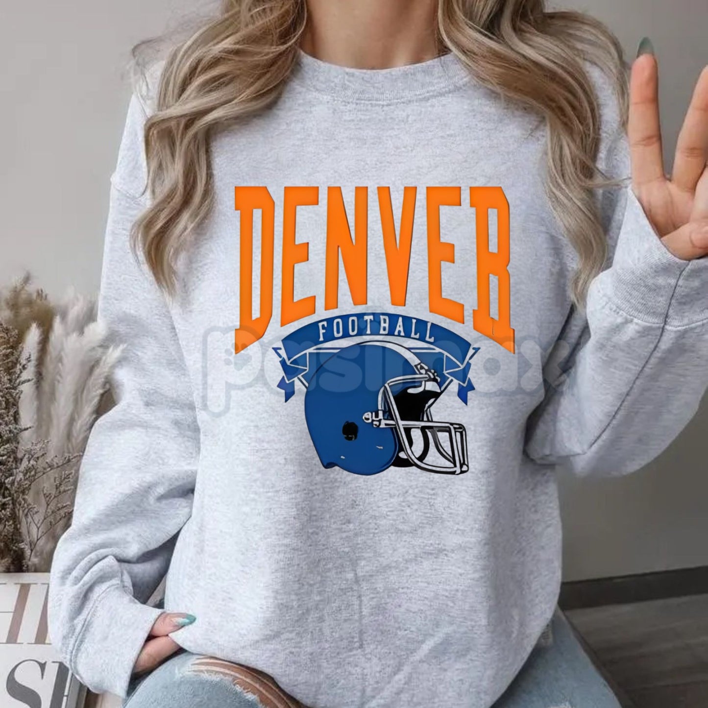 Vintage All 27 Team Football Sweatshirt – Nostalgic Hometown Crewneck in Ash Color