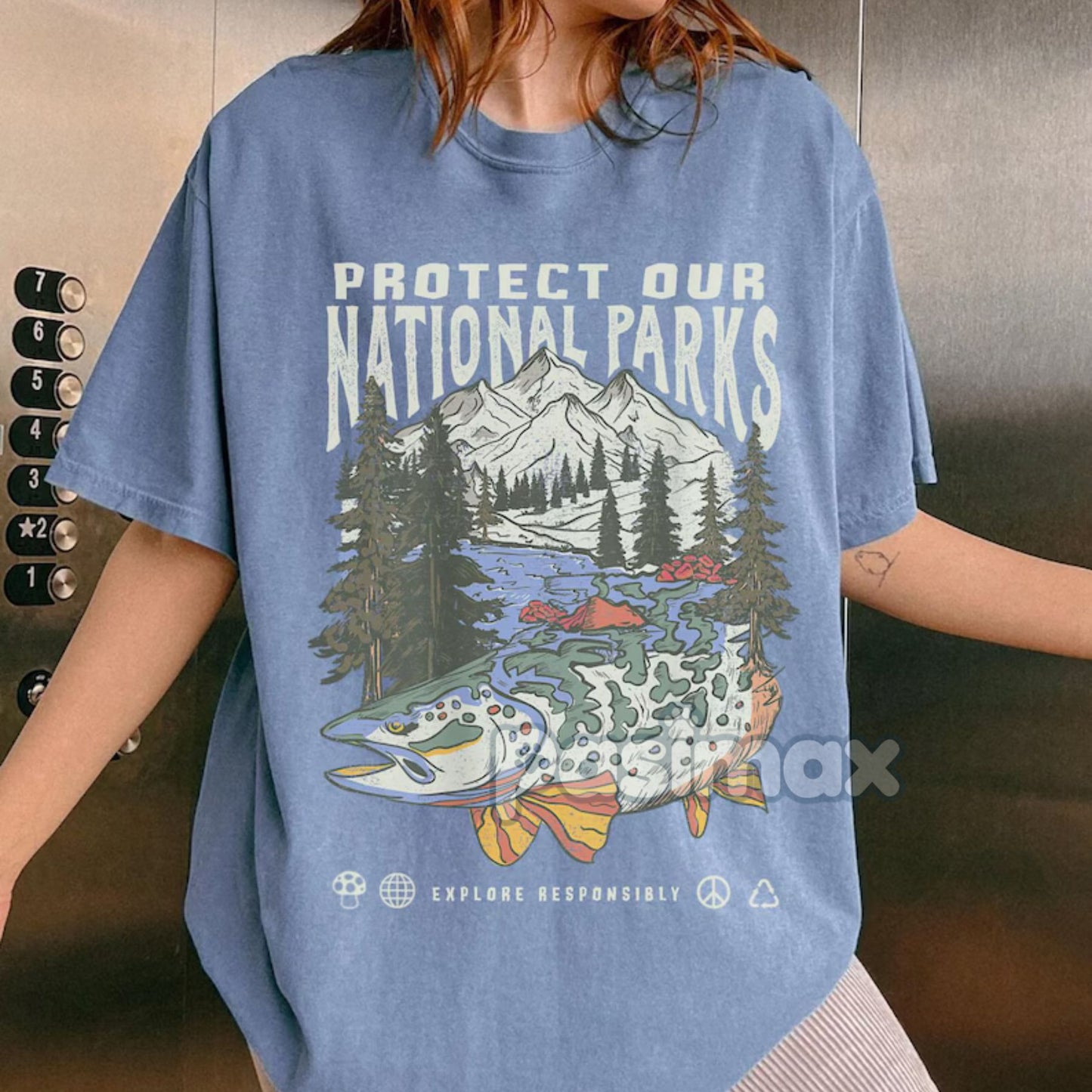 'Respect the Local Wildlife' Tee – National Parks Hiking Camping Clothes, Granola Girl Adventure Shirt, Wanderlust T-shirt