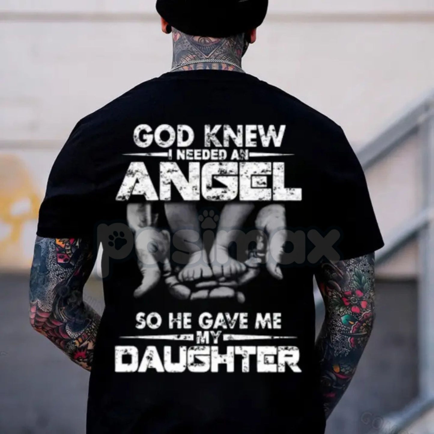 "God Knew I Need An Angel" T-Shirt - Inspirational Faith Slogan Tee, Religious Gift for Mom, Unisex Memorial/Baby Announcement Shirt
