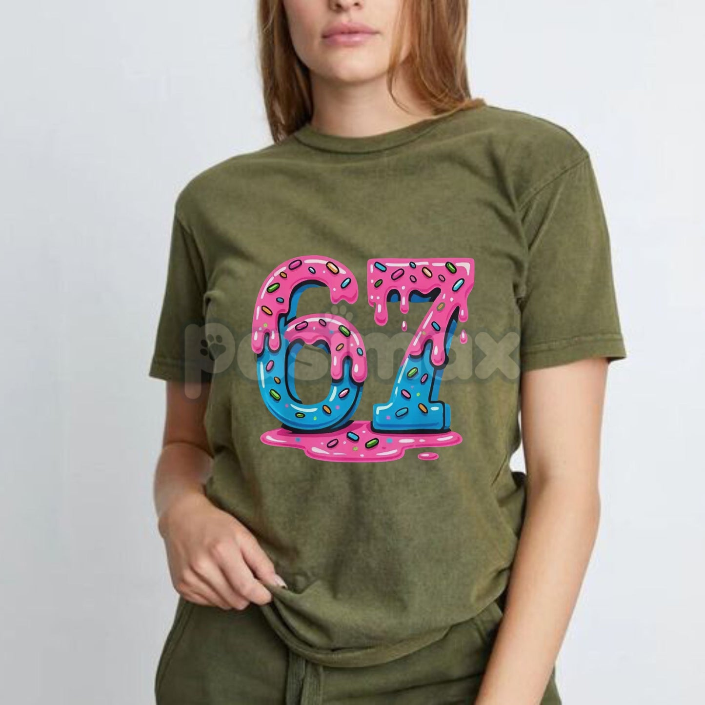 "Six Seven" Meme Ice Cream Drip T-Shirt - Funny Internet Culture Graphic Tee, Gambling/Sports Slogan Apparel, Unisex Trendy Drippy Art Shirt