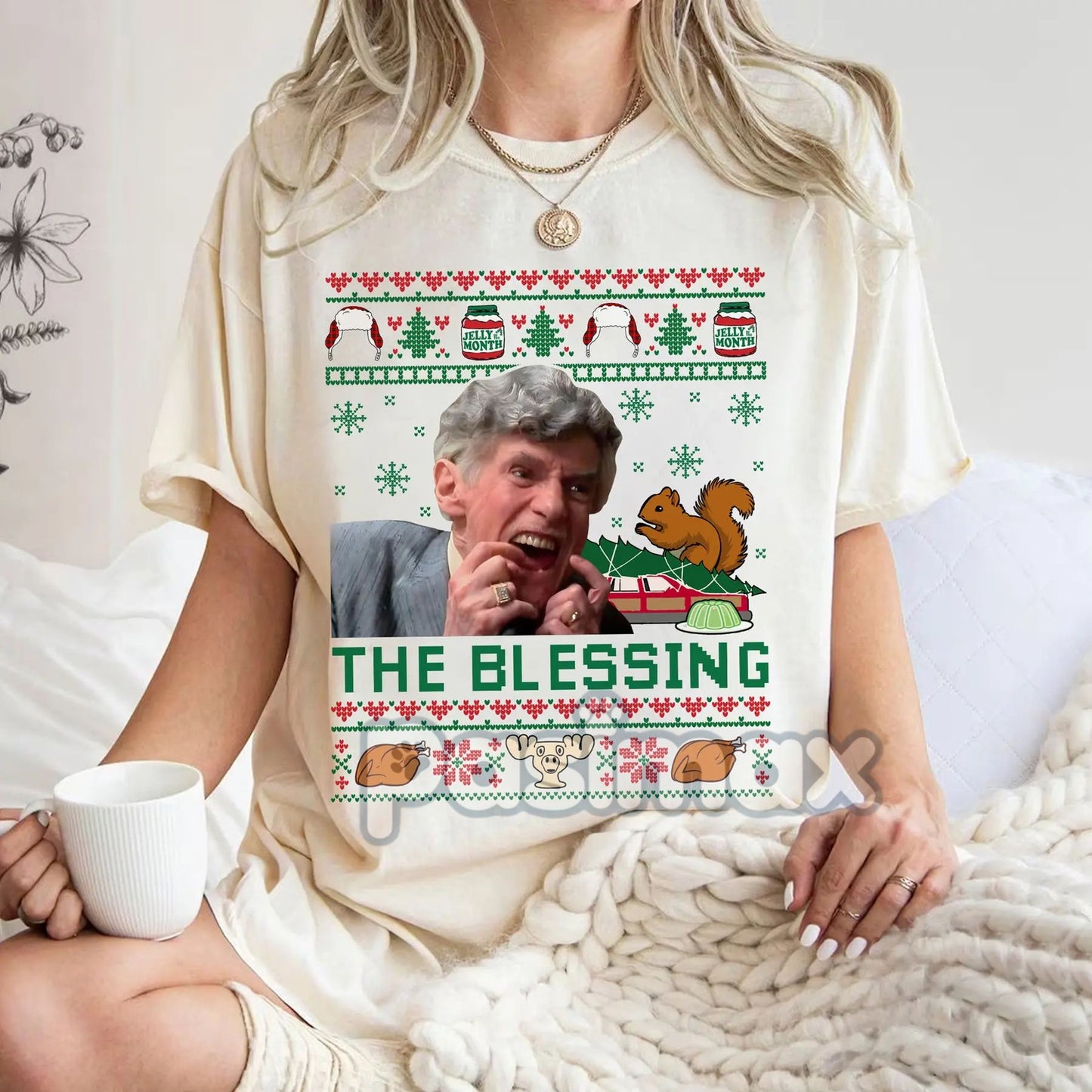 "The Blessing - Grace She Pass Away" Christmas Vacation Shirt - Funny Holiday Movie, Cousin Eddie Quote Tee