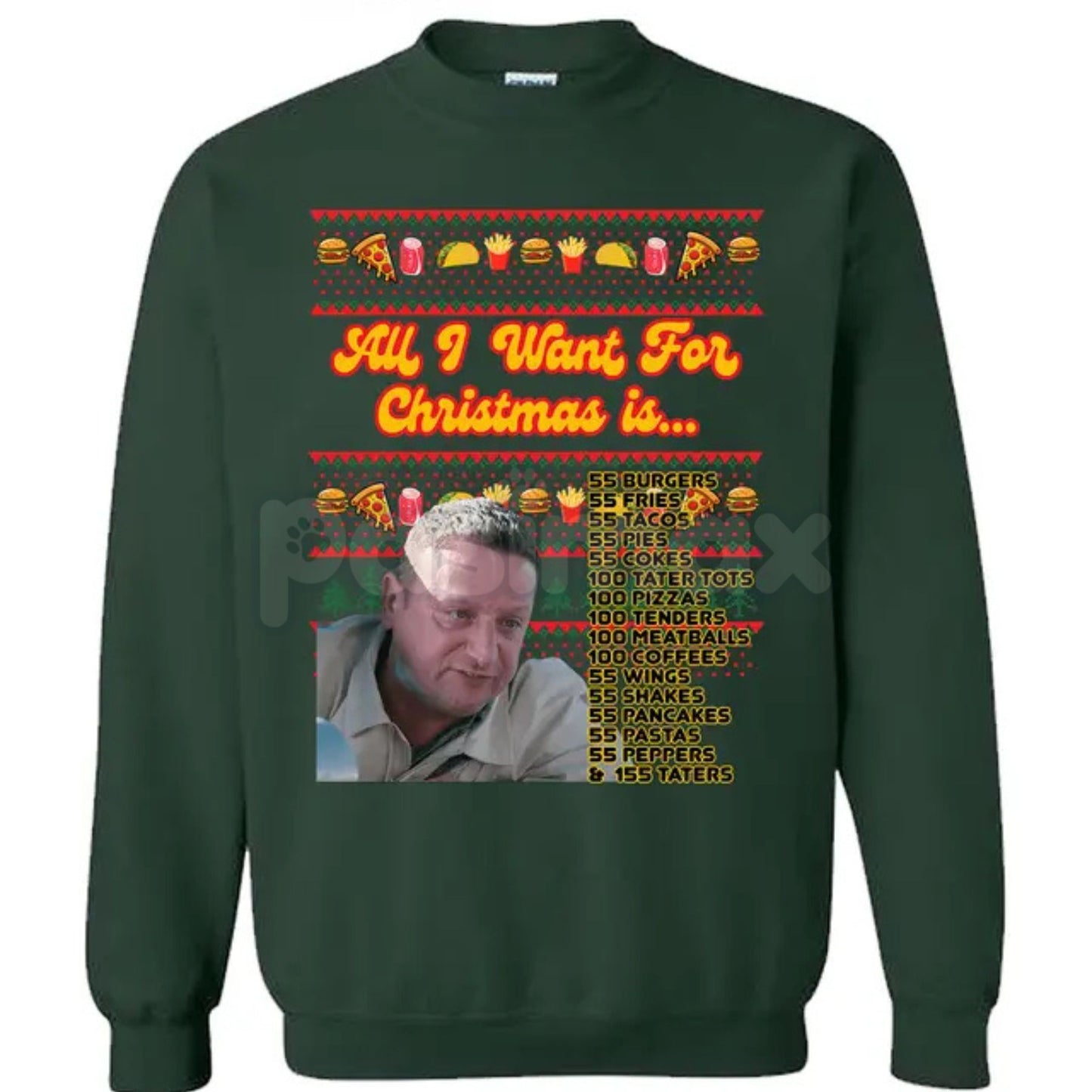 ITYSL Christmas: "55 Burgers 55 Fries" Tim Robinson Unisex Crewneck – Holiday Comedy Sweatshirt