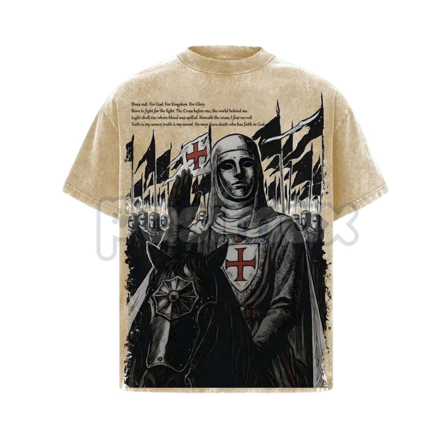Retro Baldwin IV "The Leper King" T-Shirt – Crusader King Holy Army Vintage Washed Tee