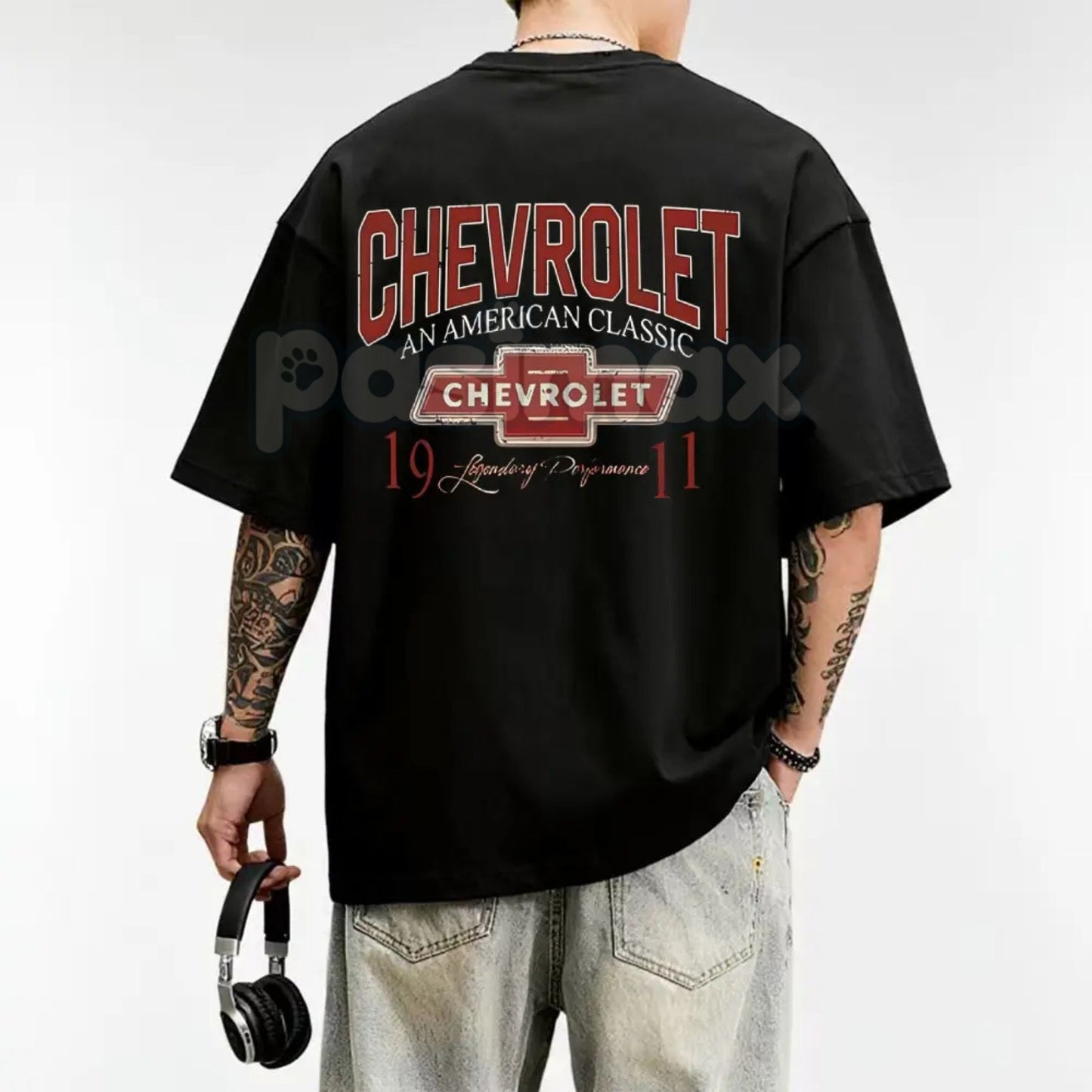 Vintage Chevrolet 1911 Chevy Logo T-Shirt - Classic American Car Shirt, Retro Auto History Graphic Tee, Pure Cotton Short Sleeve Unisex
