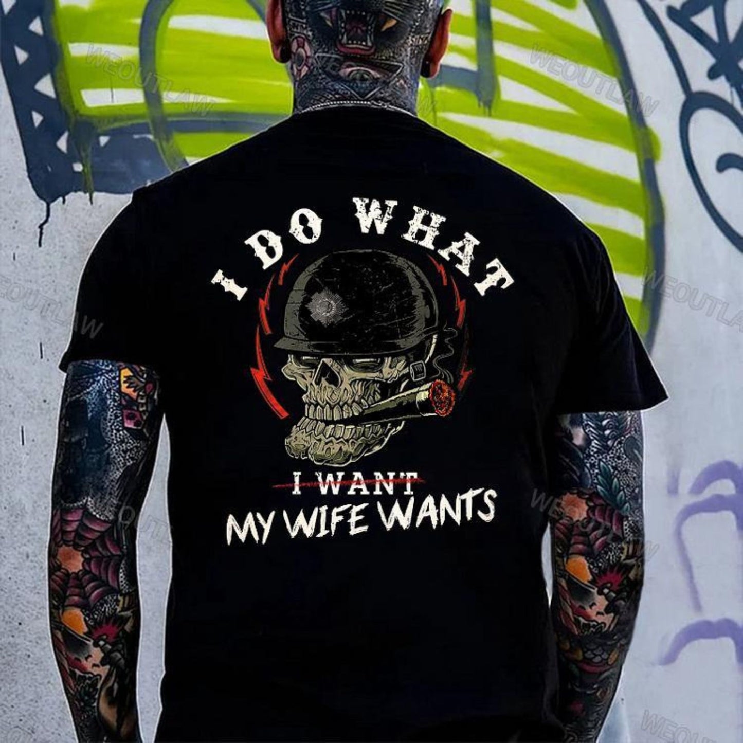 "I Do What My Wife Says" Funny Husband Shirt - Men’s Casual Graphic Tee, Wife Rules Streetwear