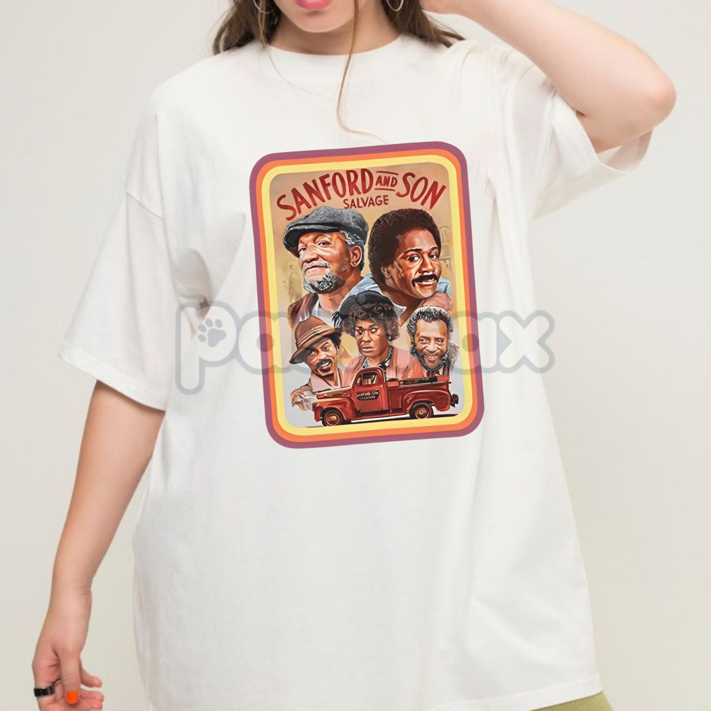Sanford & Son Classic Portrait Vintage T-Shirt - Lamont & Fred Foxx Tee, Retro TV Show Merch