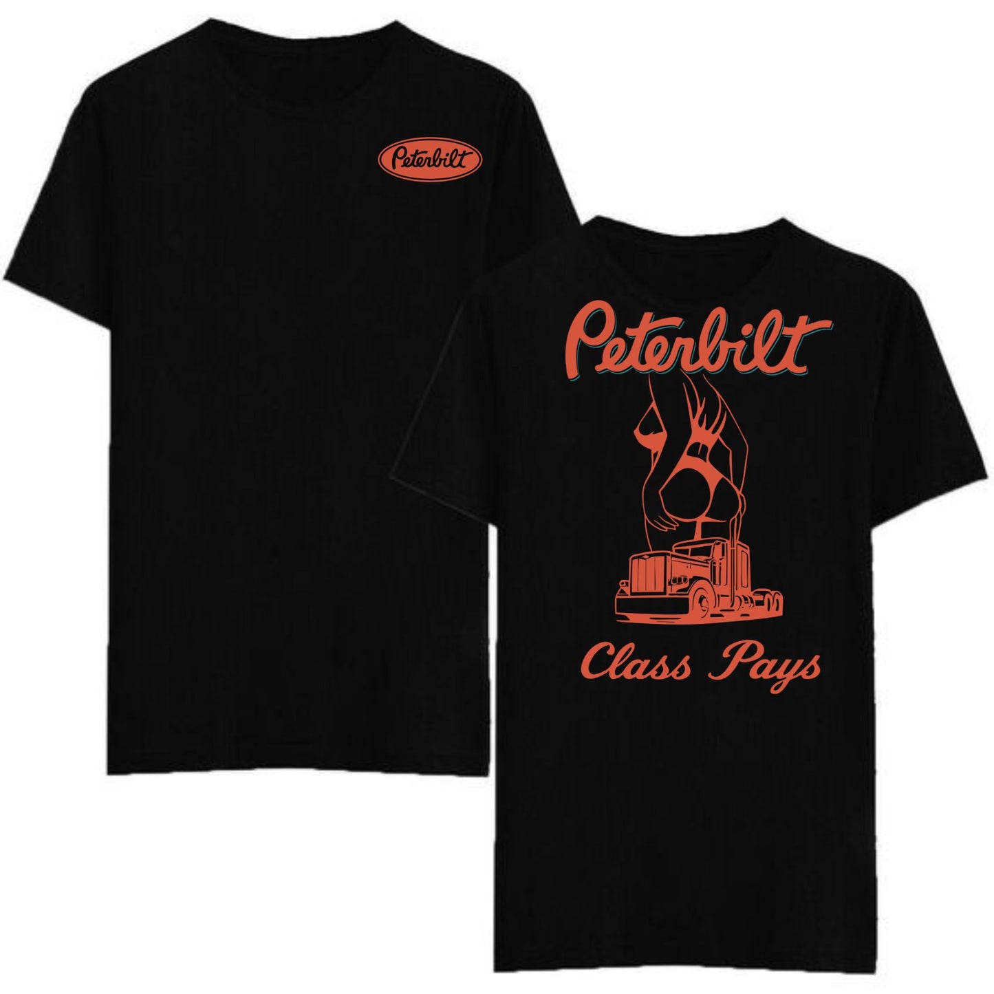 Peterbilt "Class Pays" Tee - Unisex Cotton Trucking Enthusiast Shirt, Official Brand Apparel