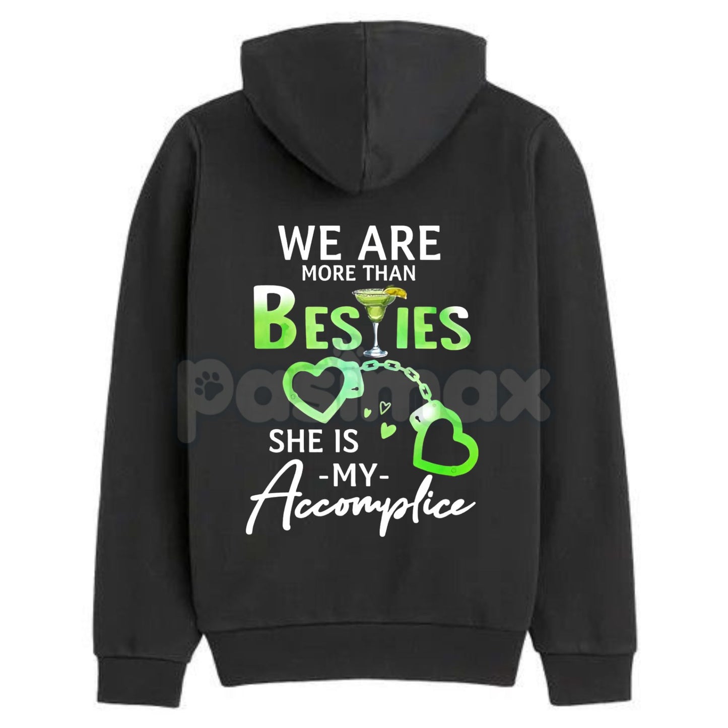 Matching Best Friend Hoodie Set (2 Hoodies) – "We Are More Than Besties" Graphic Fleece Pullover, Casual Unisex Couple Gift