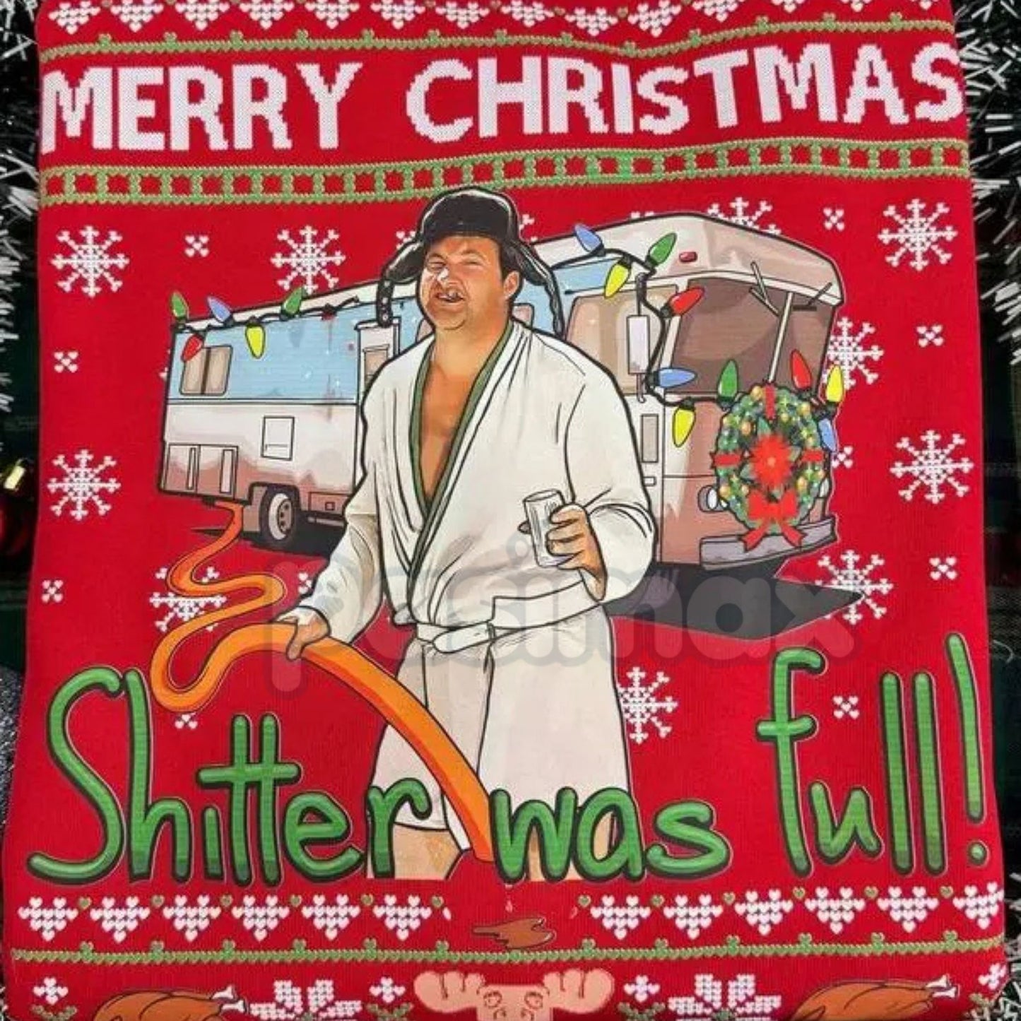 Cousin Eddie "Shitter Was Full" Christmas Vacation Funny Sweatshirt