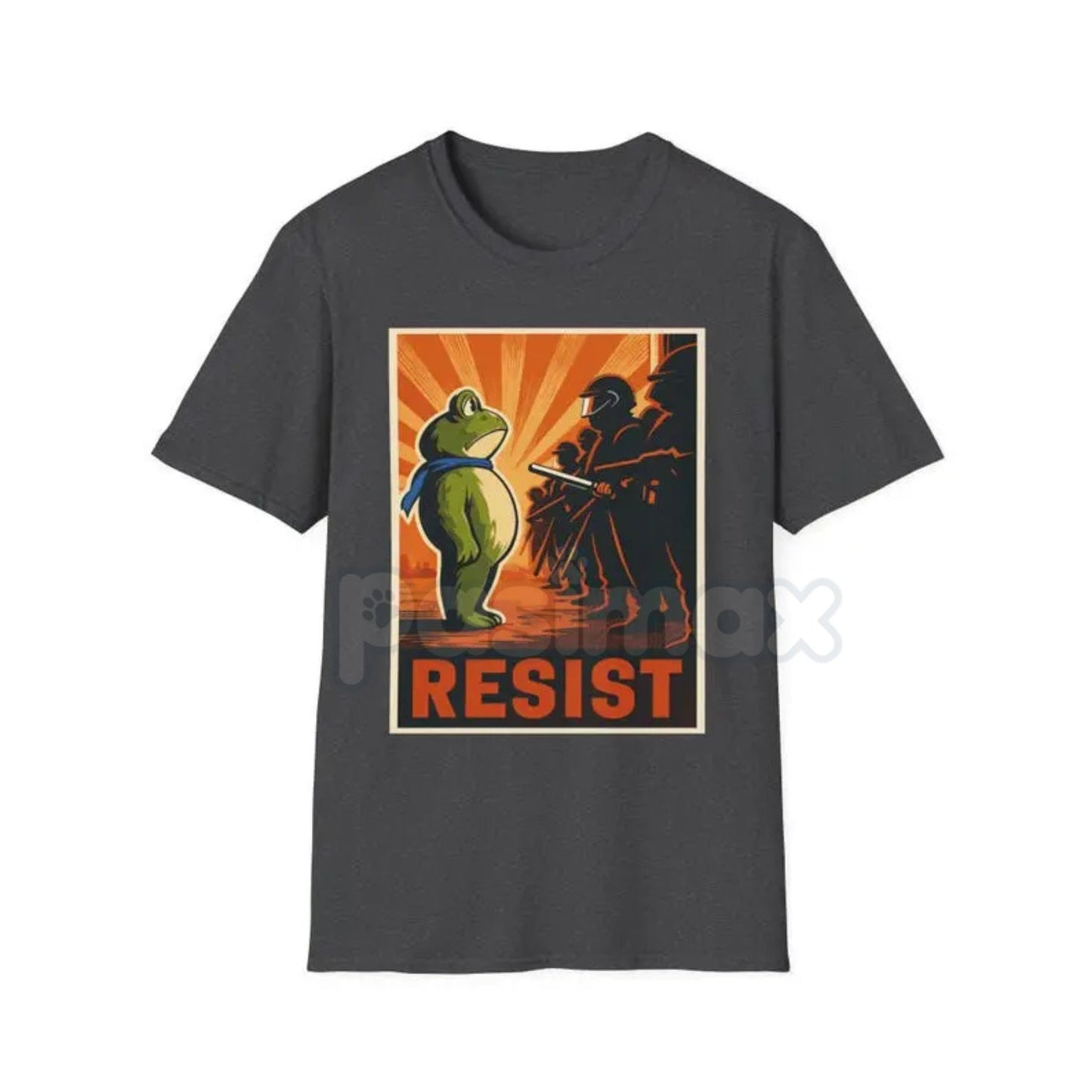 Portland Frog "Resist" Protest T-Shirt - Vintage Activist Tee, Anti-ICE, Anti-Trump Graphic Apparel