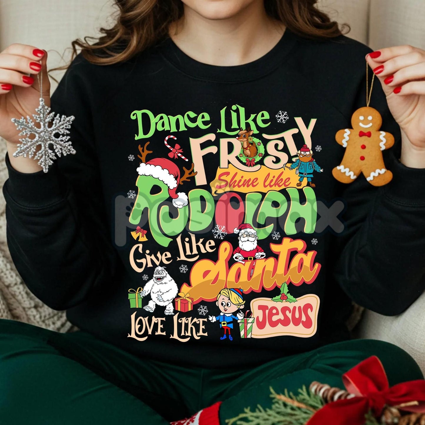Rudolph and Friends Xmas Sweatshirt – Iconic Red Nosed Reindeer Holiday Crewneck