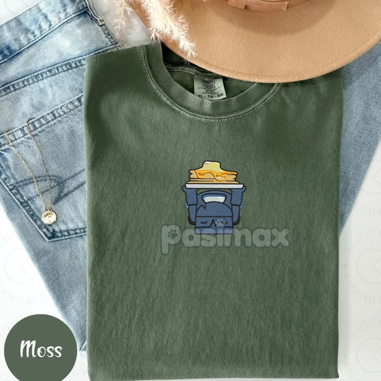 Embroidered Mini Pekka Pancake Comfort Colors T-Shirt – Funny Gaming Tee