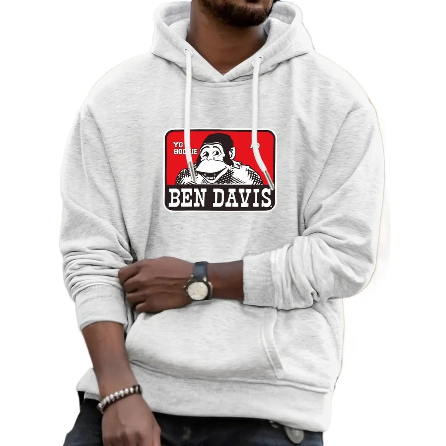 Ben Davis Men's Casual Hoodie – Authentic Workwear Pullover, Autumn & Winter Top, Unisex Streetwear