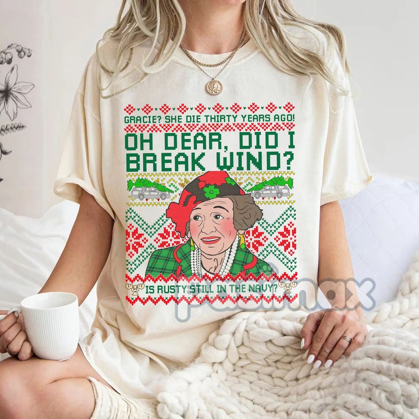 "The Blessing - Grace She Pass Away" Christmas Vacation Shirt - Funny Holiday Movie, Cousin Eddie Quote Tee