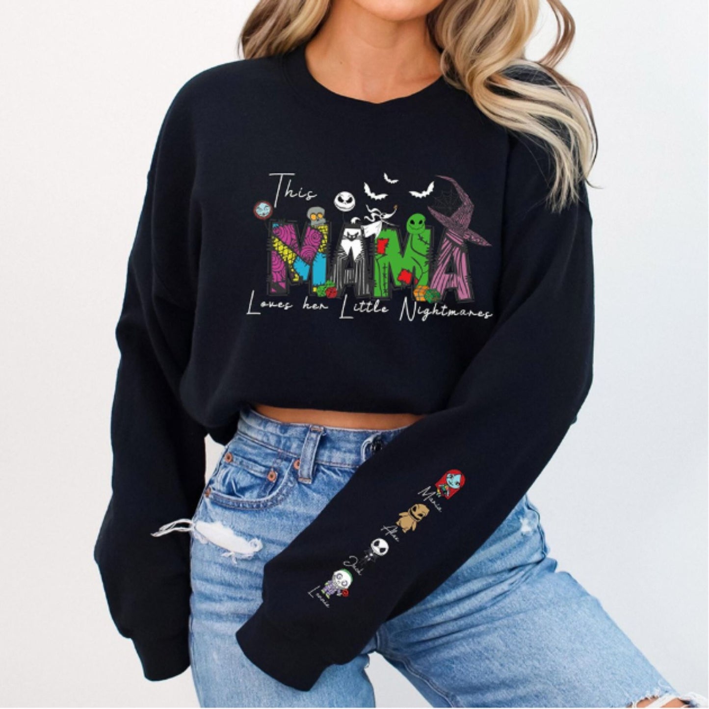 Halloween 'This Mama Loves Her Nightmares' Sweater – Spooky Funny Mom Top