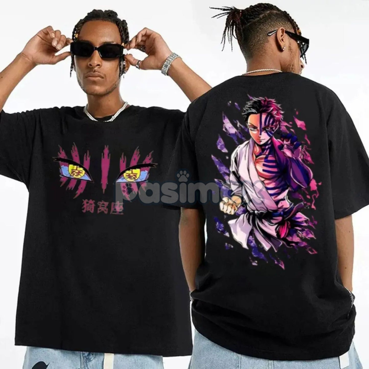 Official Akaza Kimetsu No Yaiba T-Shirt - Demon Slayer Anime Fan Apparel, Vibrant Manga Graphic