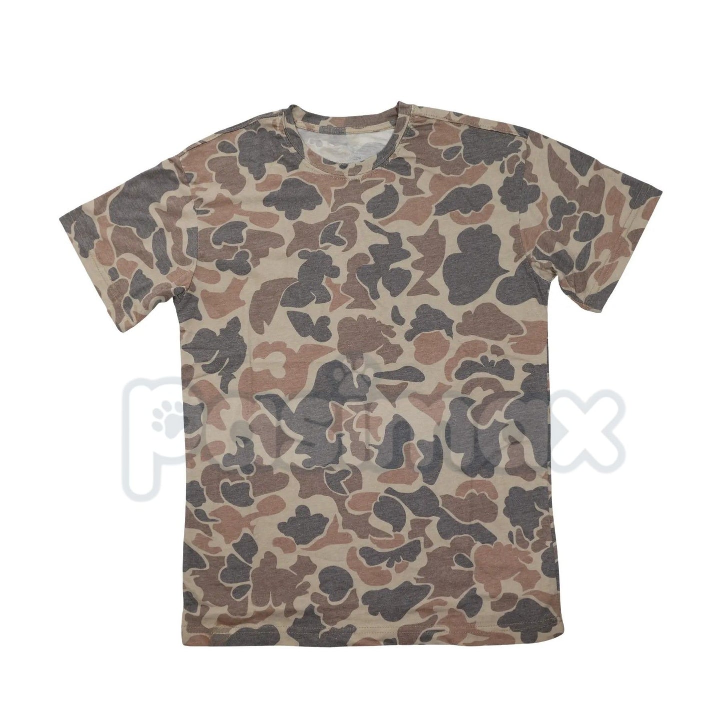 The Mad Hatter Camo Blank T-Shirt - Premium Camouflage Graphic Tee Base, Customizable Streetwear Blank