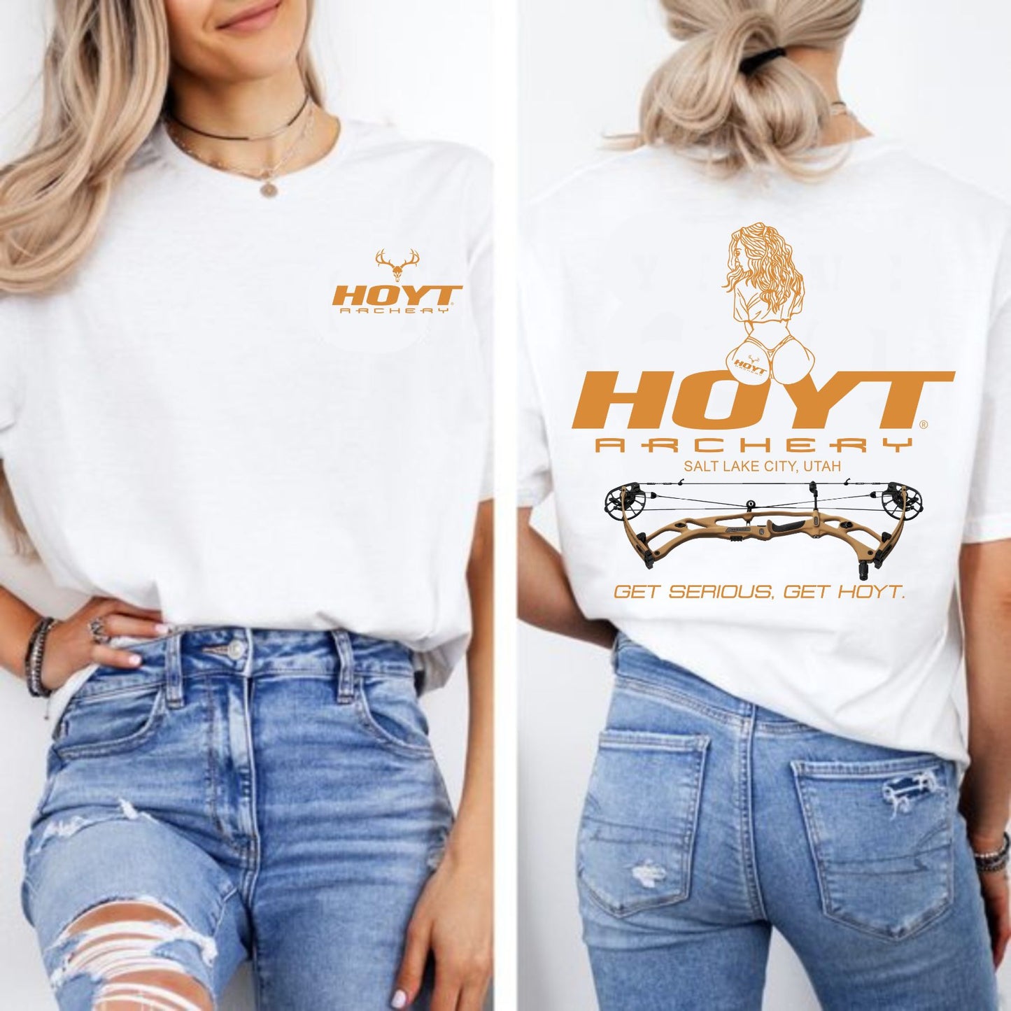 2025 "Sexy Girl" Hoyt Archery T-Shirt - Unisex Bowhunting Graphic Tee, Bold Fan Merch, Gift for Archery Lovers