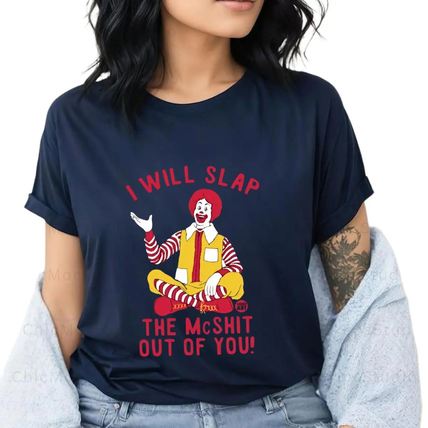 "I Will Slap The Mcsh*t" Statement Tee - Sarcastic Meme Shirt, Bold Funny Graphic