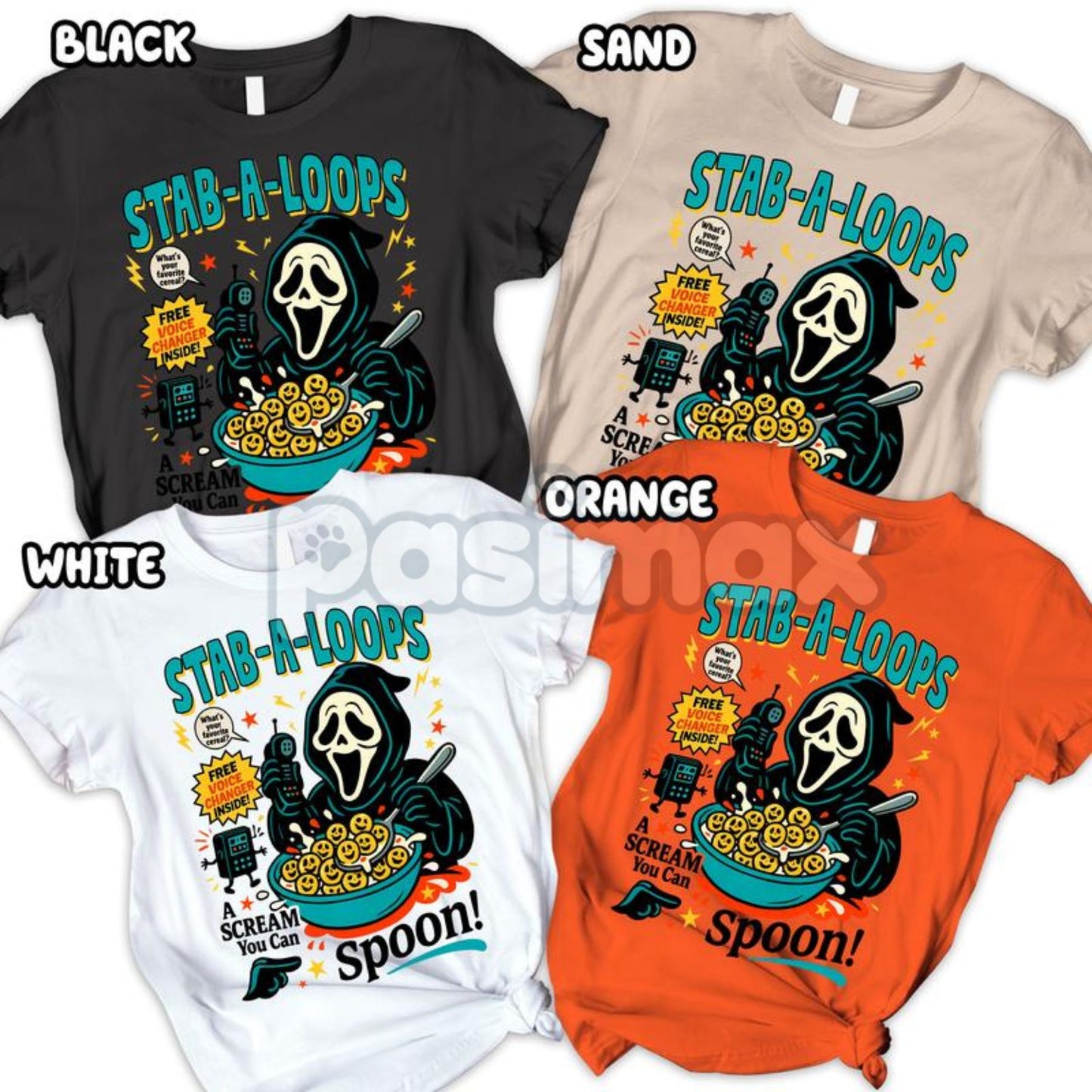Halloween Cereal Horror Characters Graphic Shirt - Vintage Monster Cereal Tee, Spooky Pop Culture Apparel