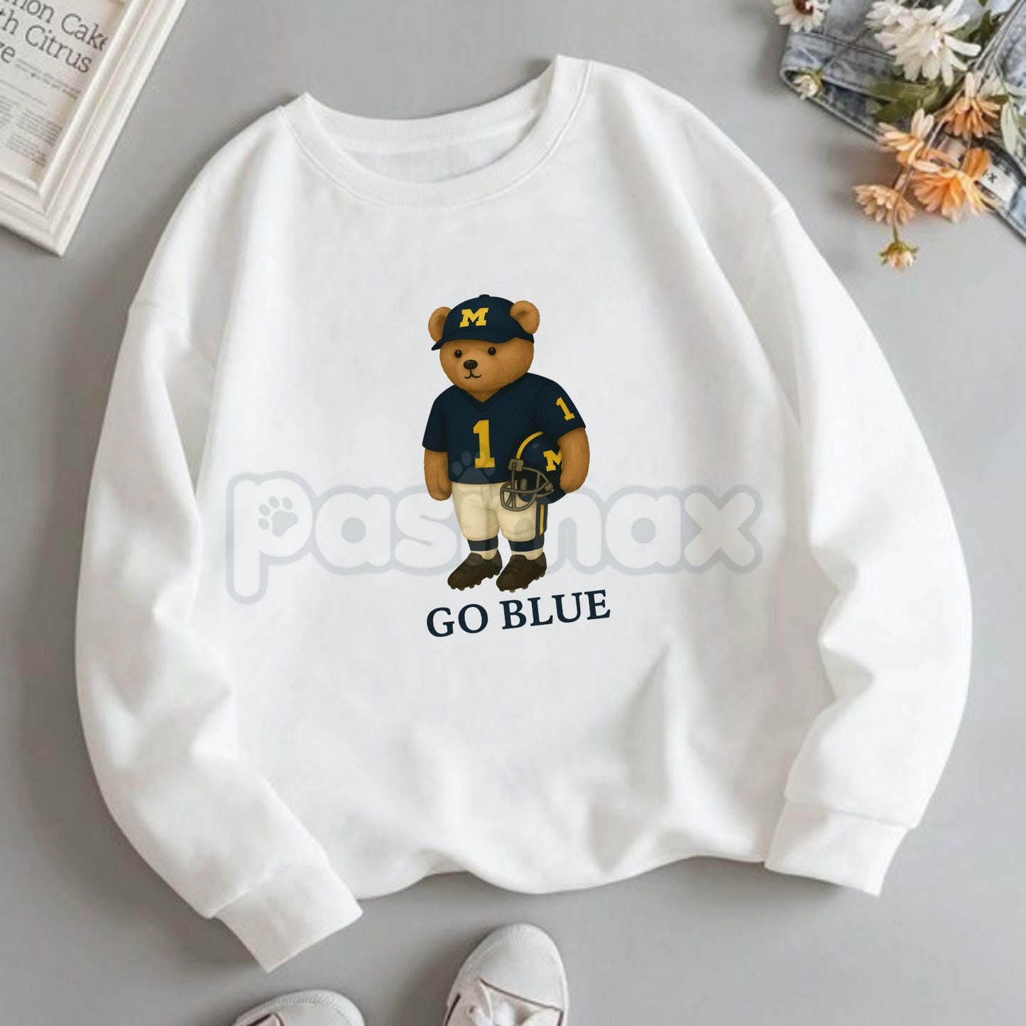 All Team College Football Teddy Bear Sweatshirt – Retro Mascot Graphic Crewneck