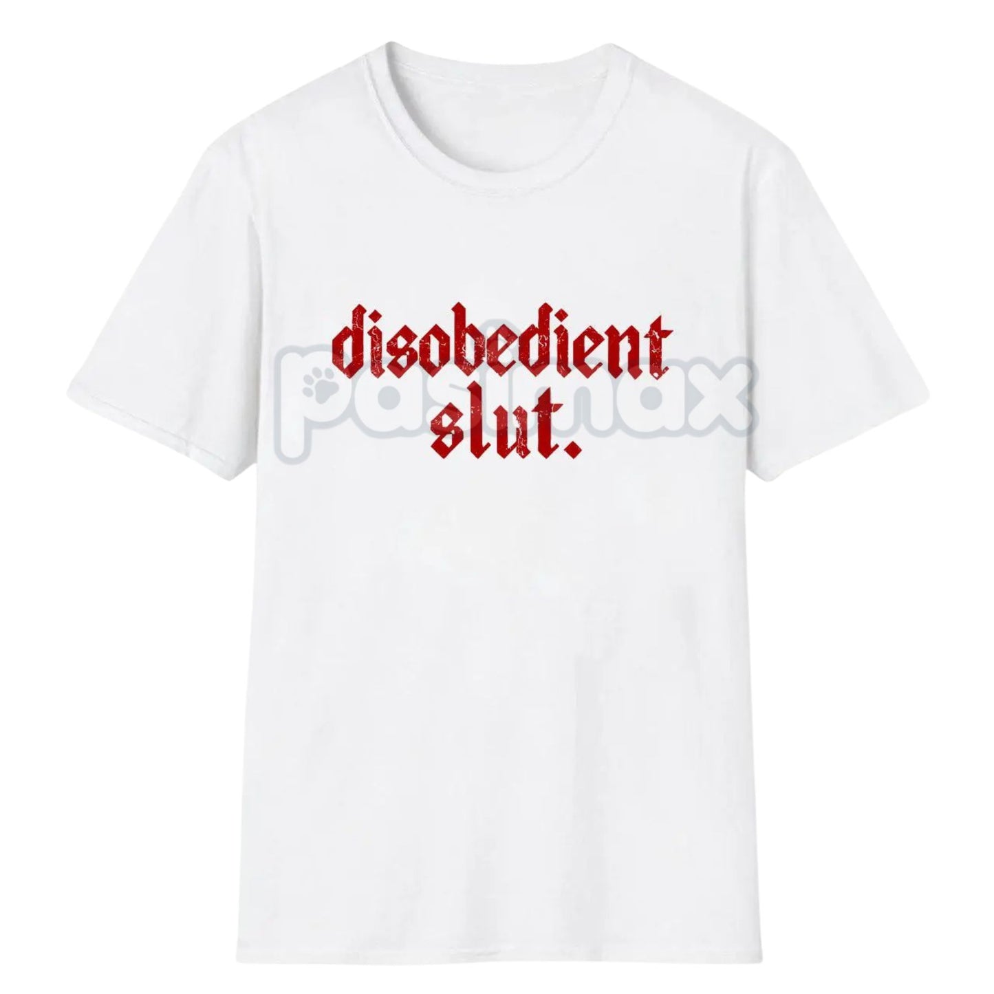 Rebellious Attitude Graphic Tee - Bold Gothic Letter Print Shirt, Unisex Edgy Aesthetic Apparel, Dark Aesthetic Streetwear