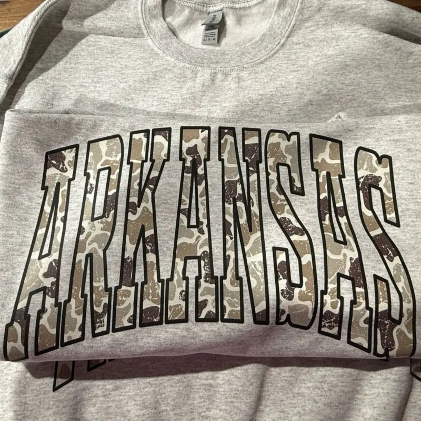 Camo State Sweatshirt – Unisex Camouflage State Pride Crewneck
