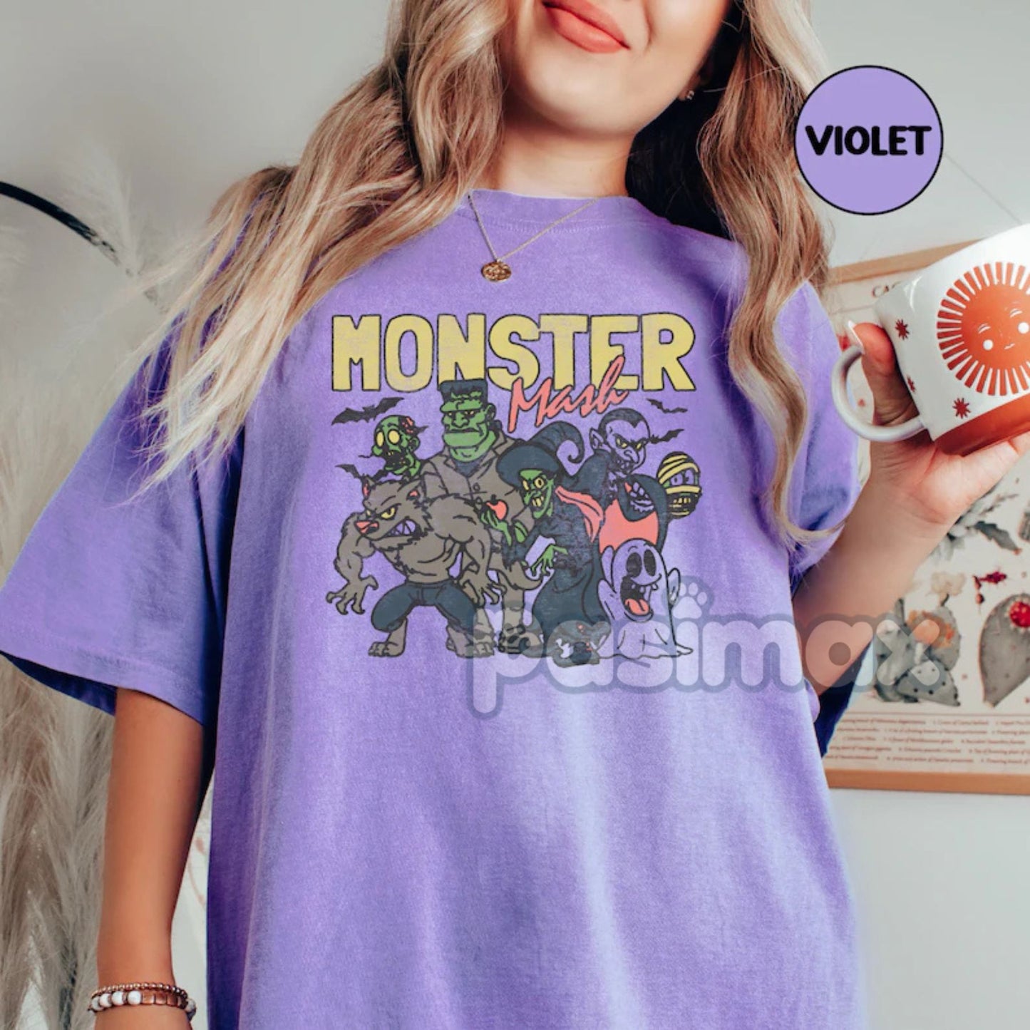 'Monster Mash' Comfort Colors Shirt – Classic Halloween Dance Party Tee, Retro Spooky Season Top, Vintage Graphic T-shirt