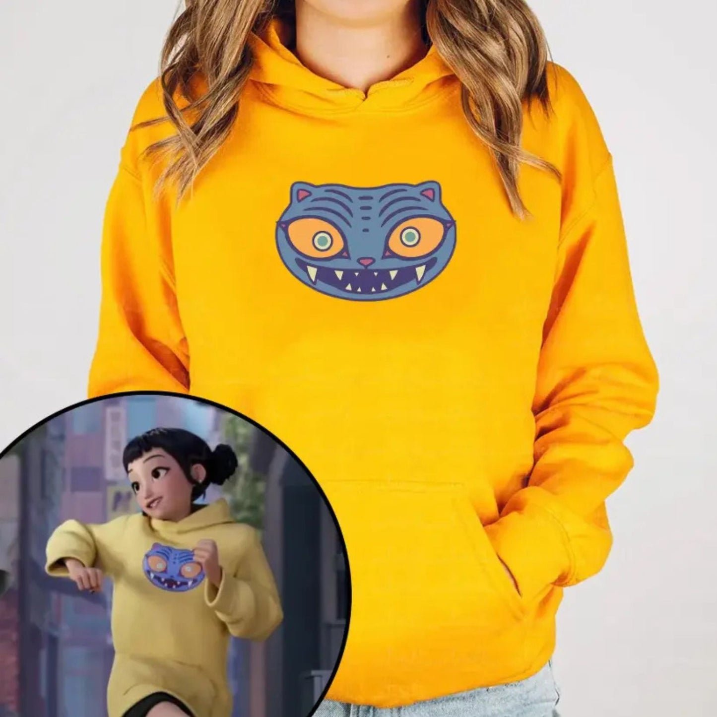 Derpy Tiger Zoey Hoodie – Cute & Funny Animal Graphic Pullover, Adorable Unisex Gift
