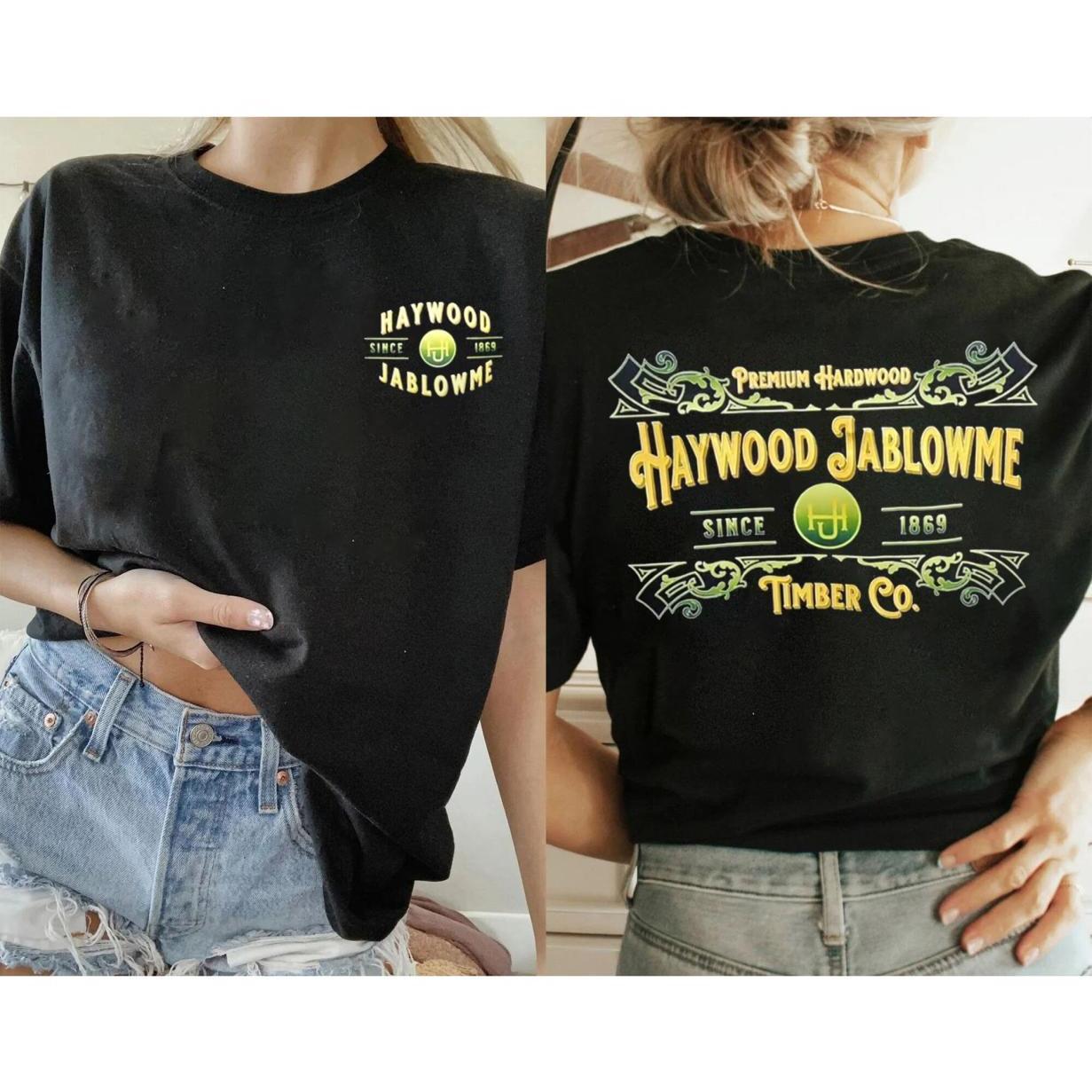 Funny "Haywood Jablowme Timber Co" T-Shirt - Premium Hardwood Tee, Humorous Lumber Lover Apparel