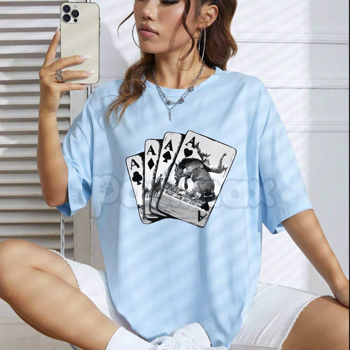 Ace Card Cowboy T-Shirt - Vintage Western Graphic Tee, Gambler Luck Apparel, Unisex Texas Hold'em Shirt-Pasimax