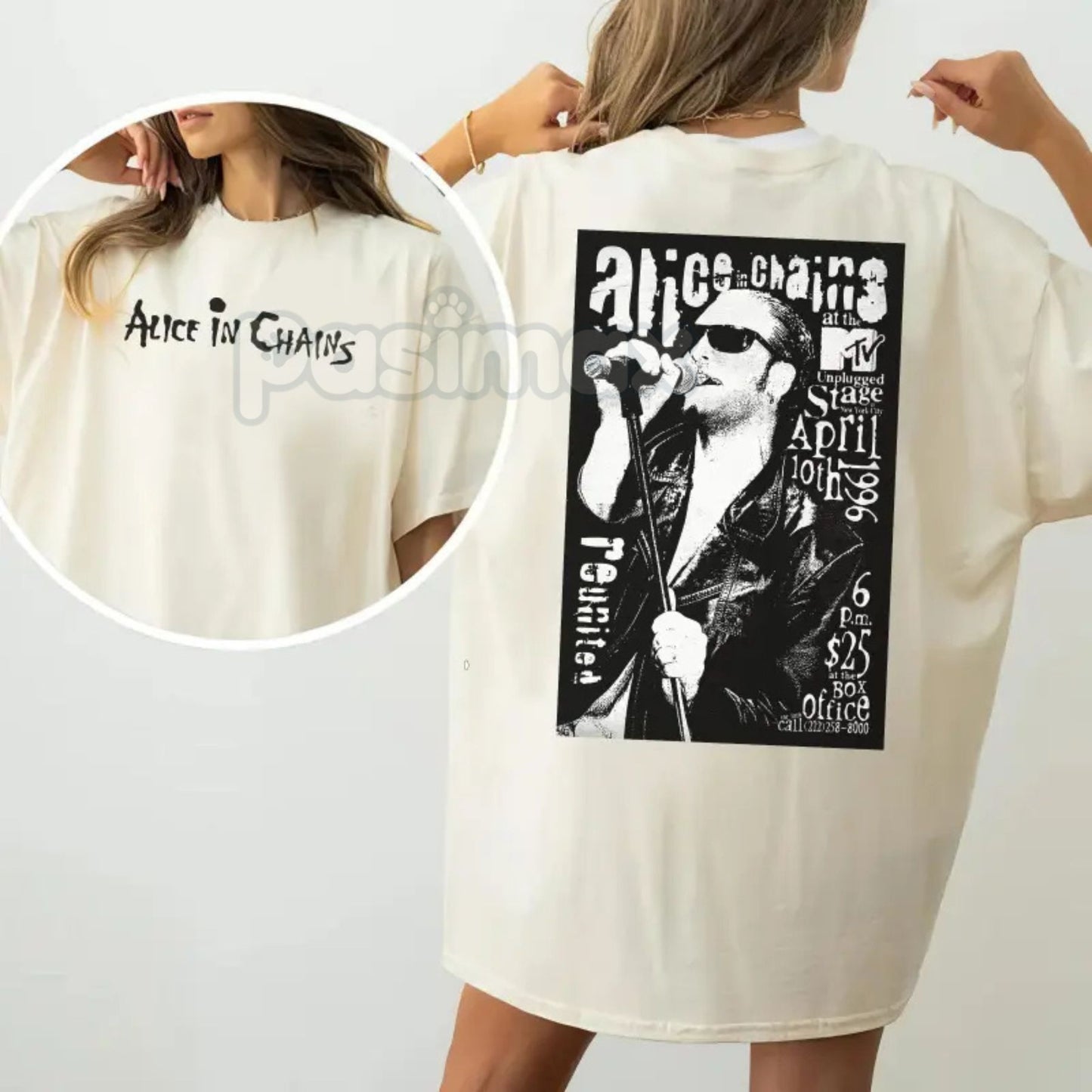 Alice in Chains Tee – Layne Staley Band Rock Music Grunge Graphic Shirt, Vintage Comfort Colors® Style-Pasimax