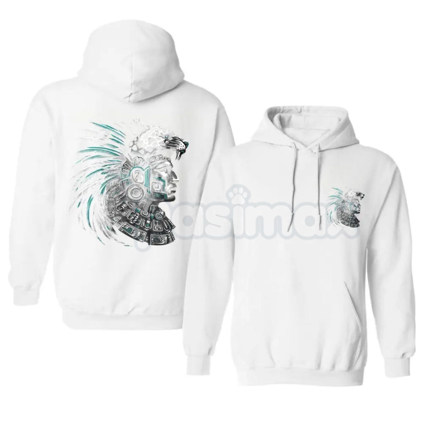 Aztec Art Chicano Graphic Oversized Hoodie – Indigenous Mex Clothes Pullover, Unisex Cultural Streetwear-Pasimax