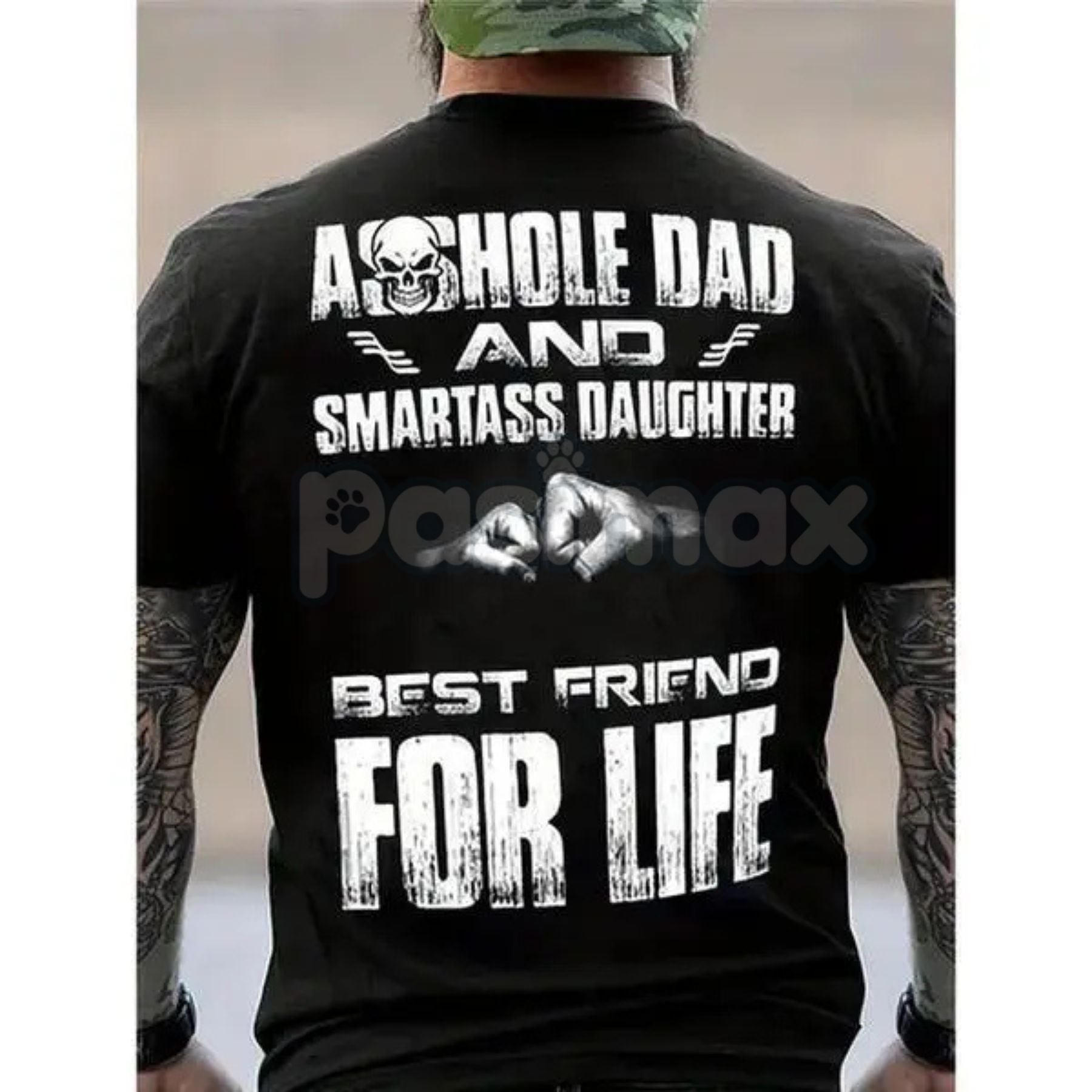Badass Dad & Daughter Best Friends For Life T-Shirt - Matching Family Tee, Father Daughter Bond Gift, Strong Relationship Shirt-Pasimax