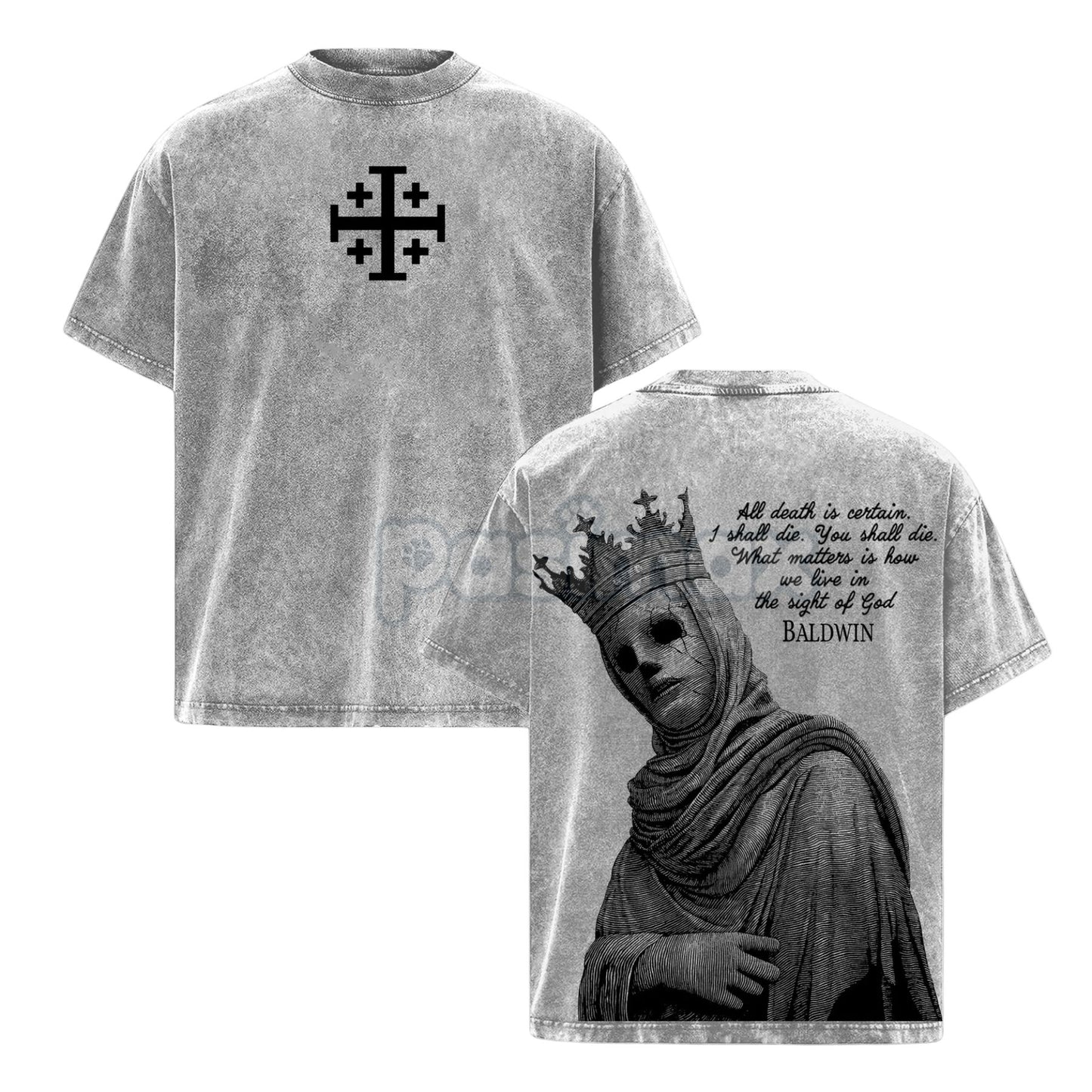 Baldwin IV The Leper King T-Shirt – Crusader King of Jerusalem Medieval History Tee-Pasimax