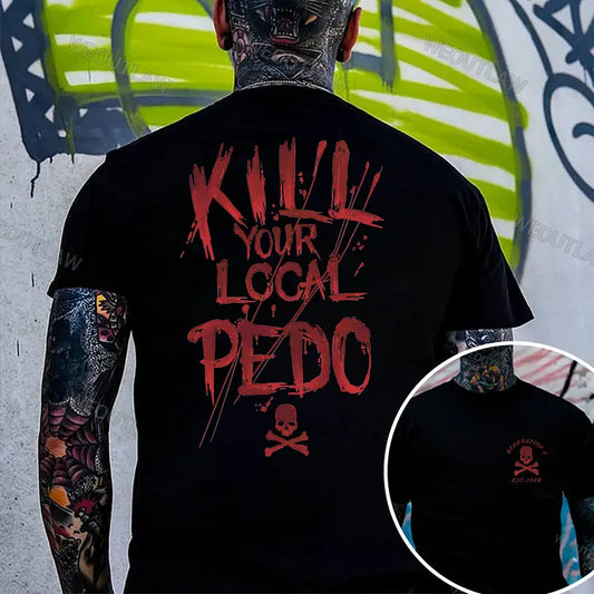 Bold Red Letter T-Shirt - High-Contrast Graphic Tee, Unisex Statement Slogan Shirt, Classic Black/White Red Print Apparel-Pasimax