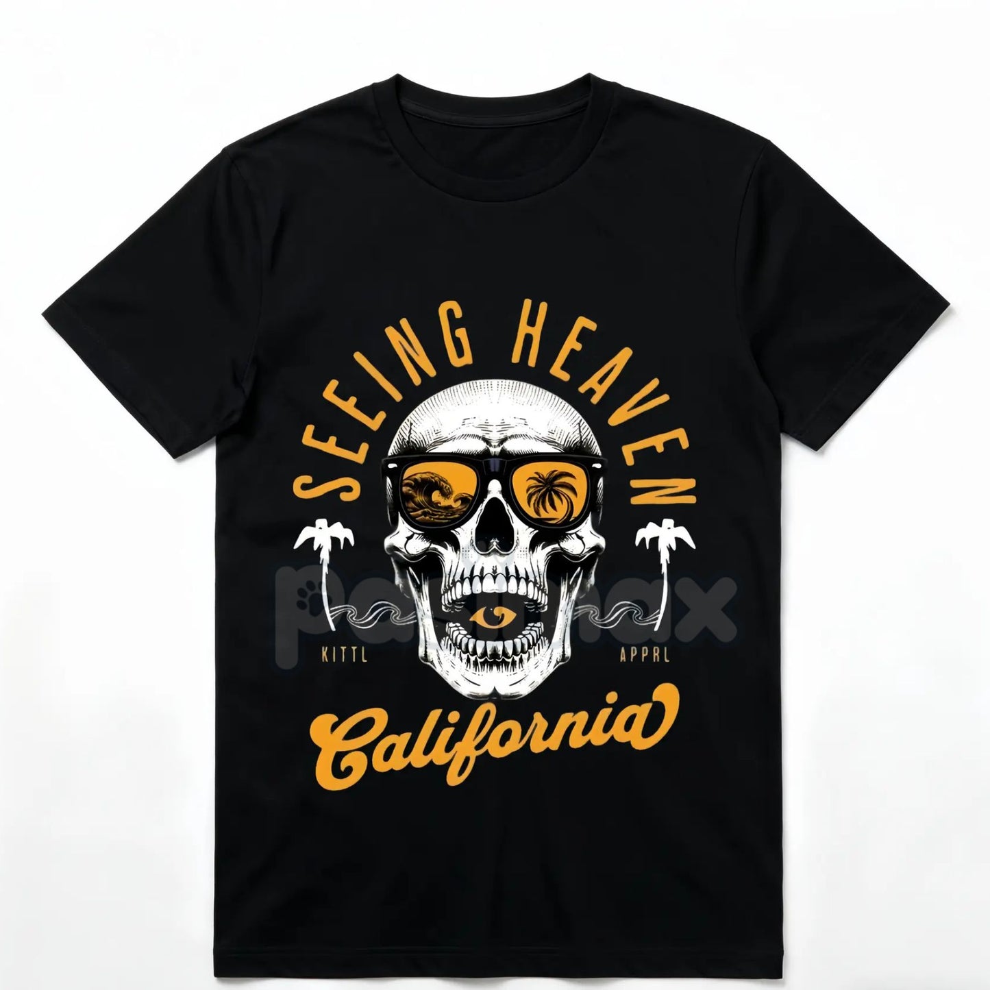 California Skull Graphic Tee - Vintage Streetwear Oversized T-Shirt, Edgy Summer Outfit for Music Festivals & Beachwear-Pasimax